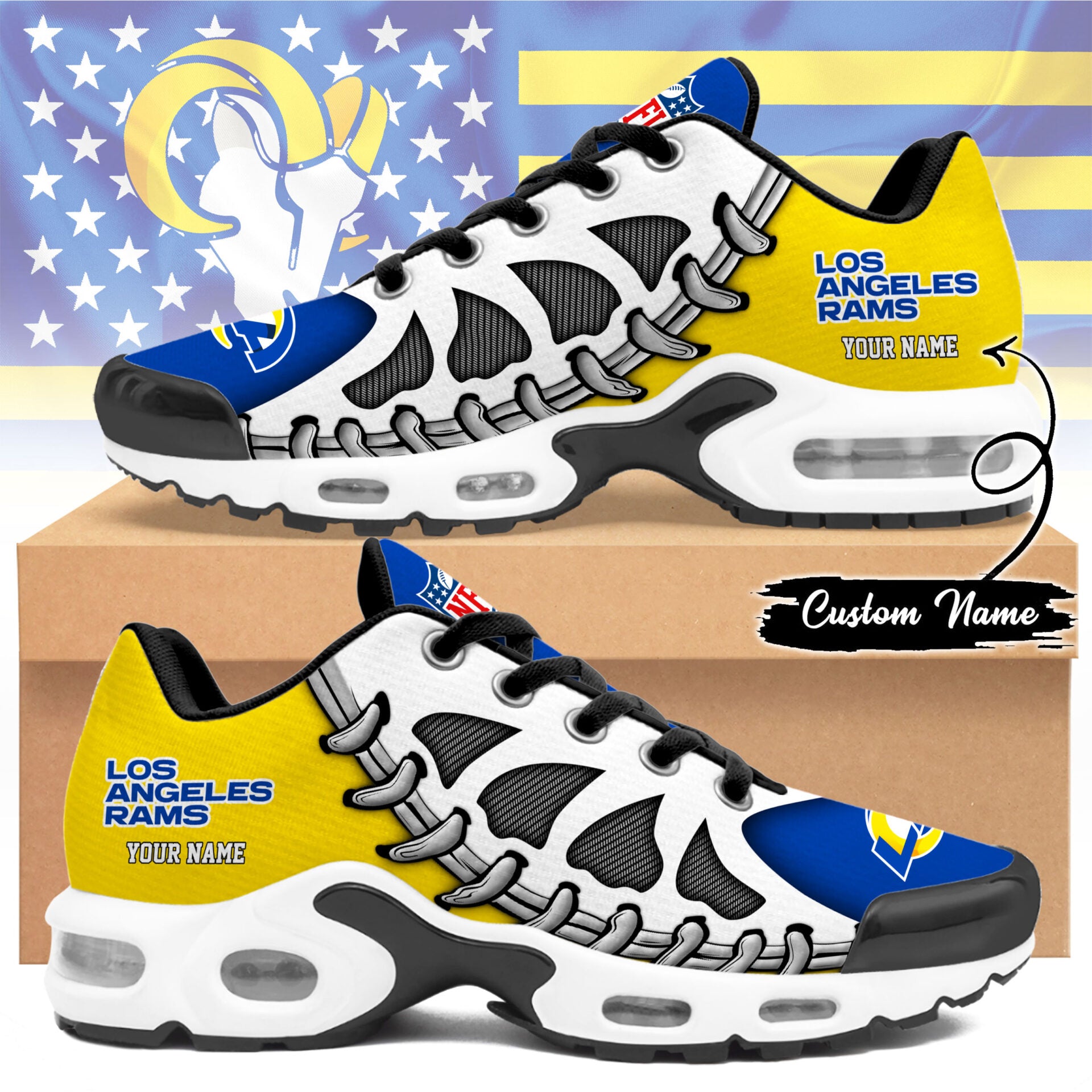Ideafootwear Los Angeles Rams TN Shoes Sneakers For Men And Women