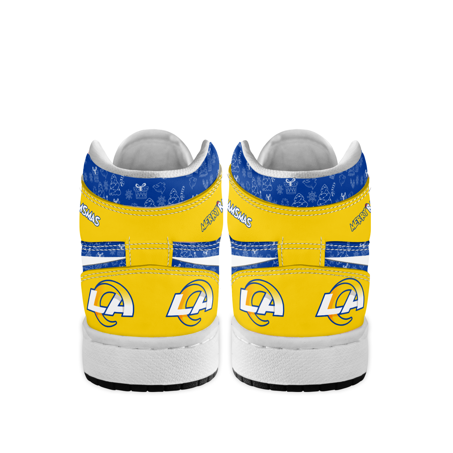 Ideafootwear Los Angeles Rams x The Grinch x Christmas AJ1 High Sneakers Shoes For Men And Women