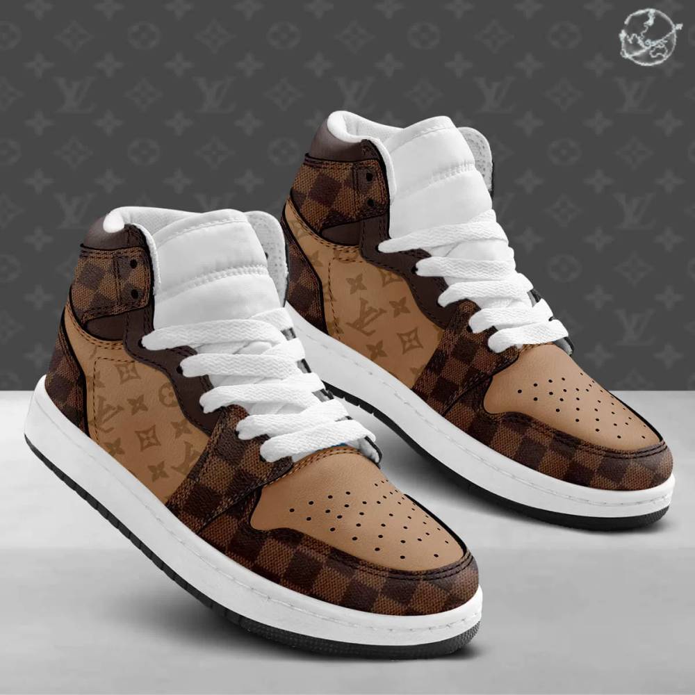 Ideafootwear Louis Vuitton AJ1 High Sneakers Shoes For Men And Women