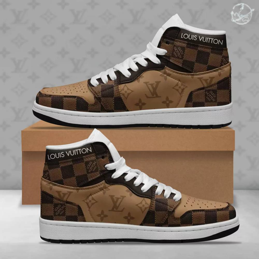 Ideafootwear Louis Vuitton AJ1 High Sneakers Shoes For Men And Women