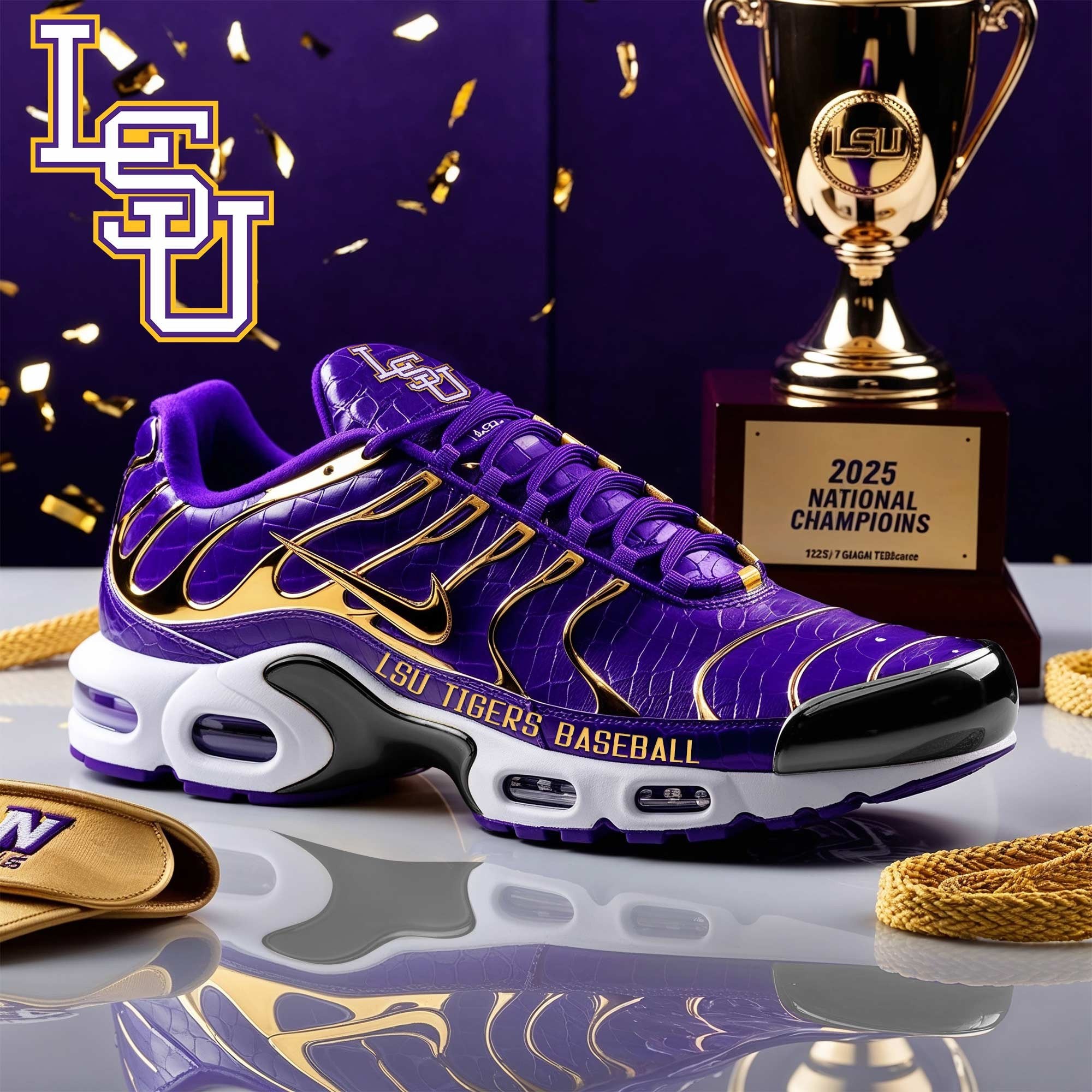 Ideafootwear LSU Tigers TN Shoes Sneakers For Men And Women