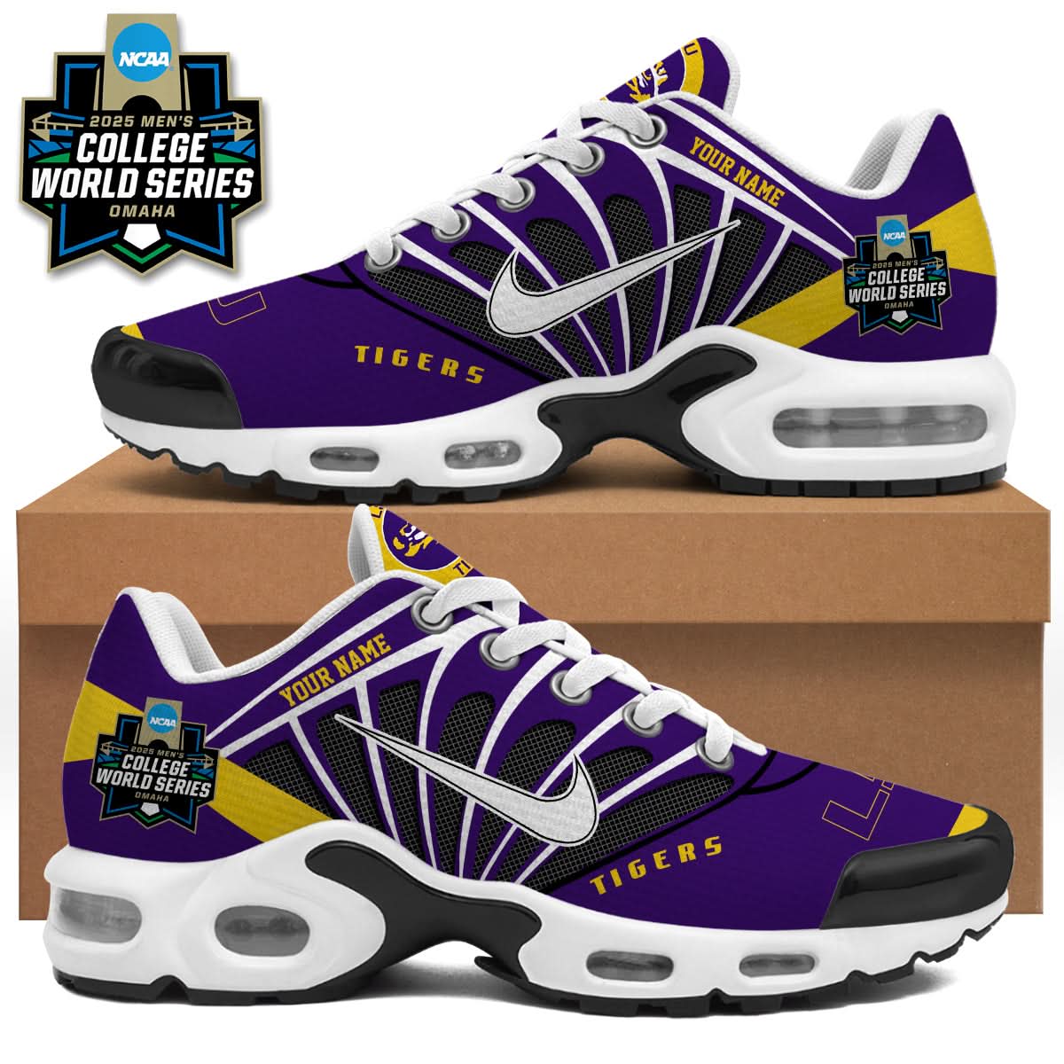 Ideafootwear LSU Tigers TN Shoes Sneakers For Men And Women