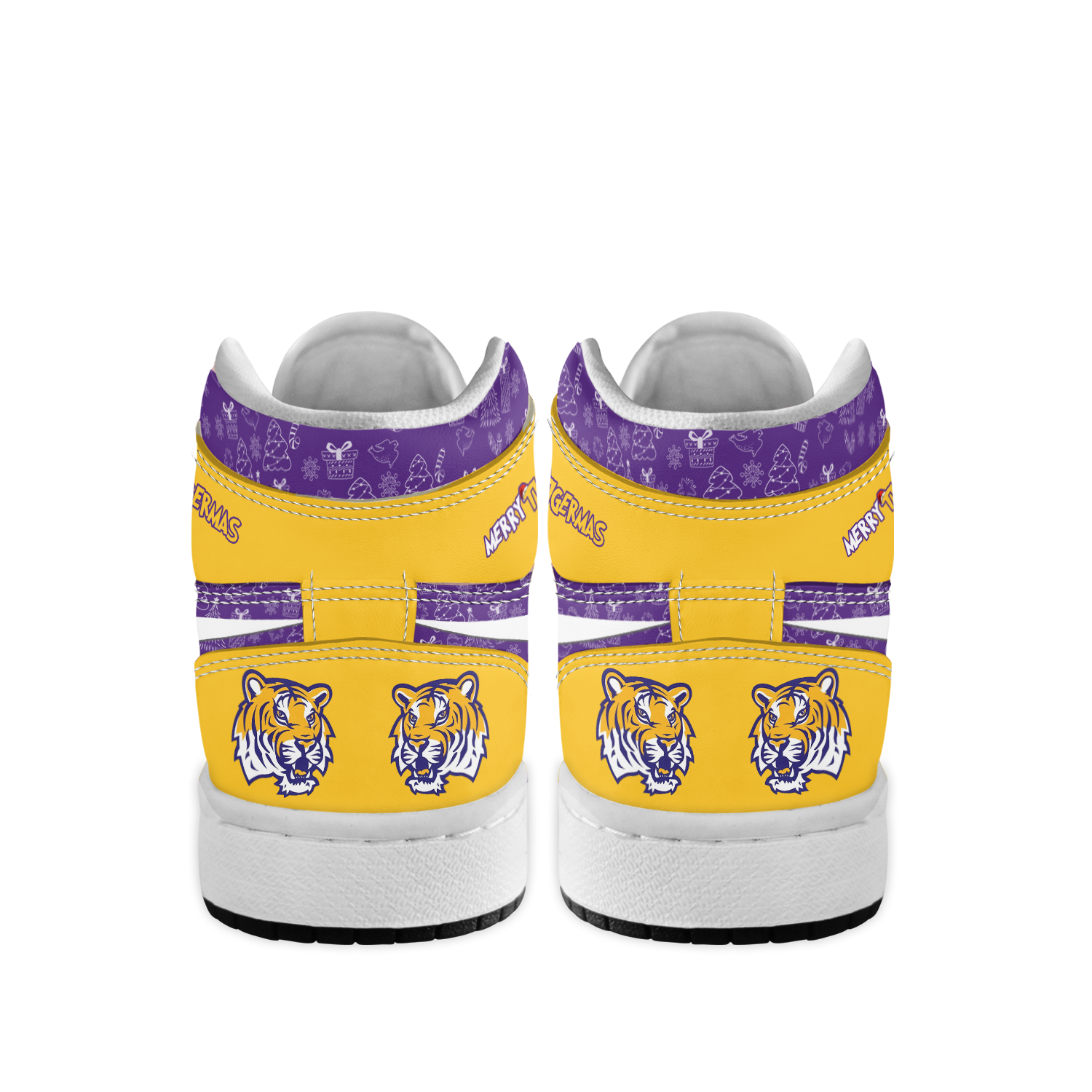 Ideafootwear LSU Tigers x The Grinch x Christmas AJ1 High Sneakers Shoes For Men And Women