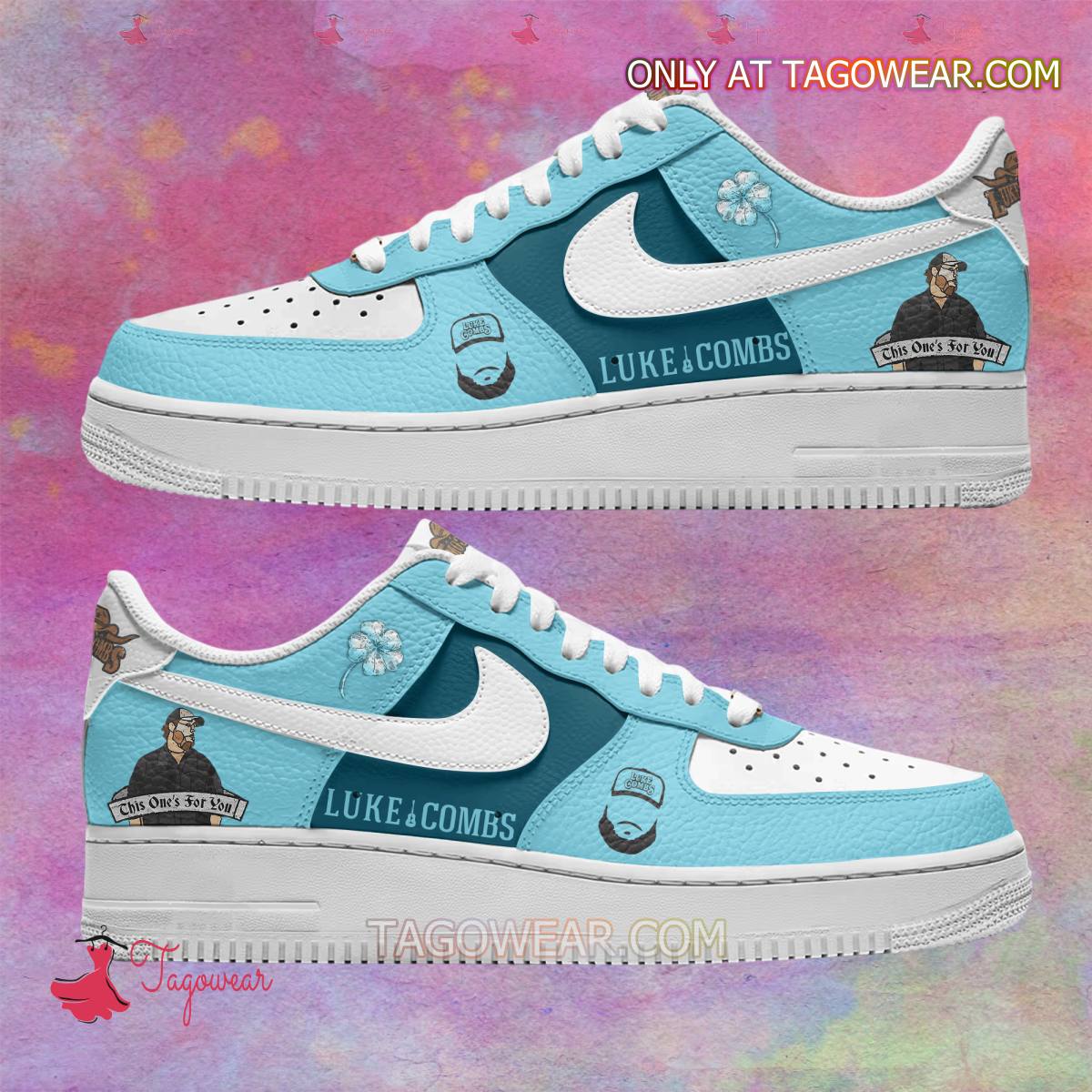Ideafootwear Luke Combs Air Low-Top Sneakers Shoes For Men And Women 1