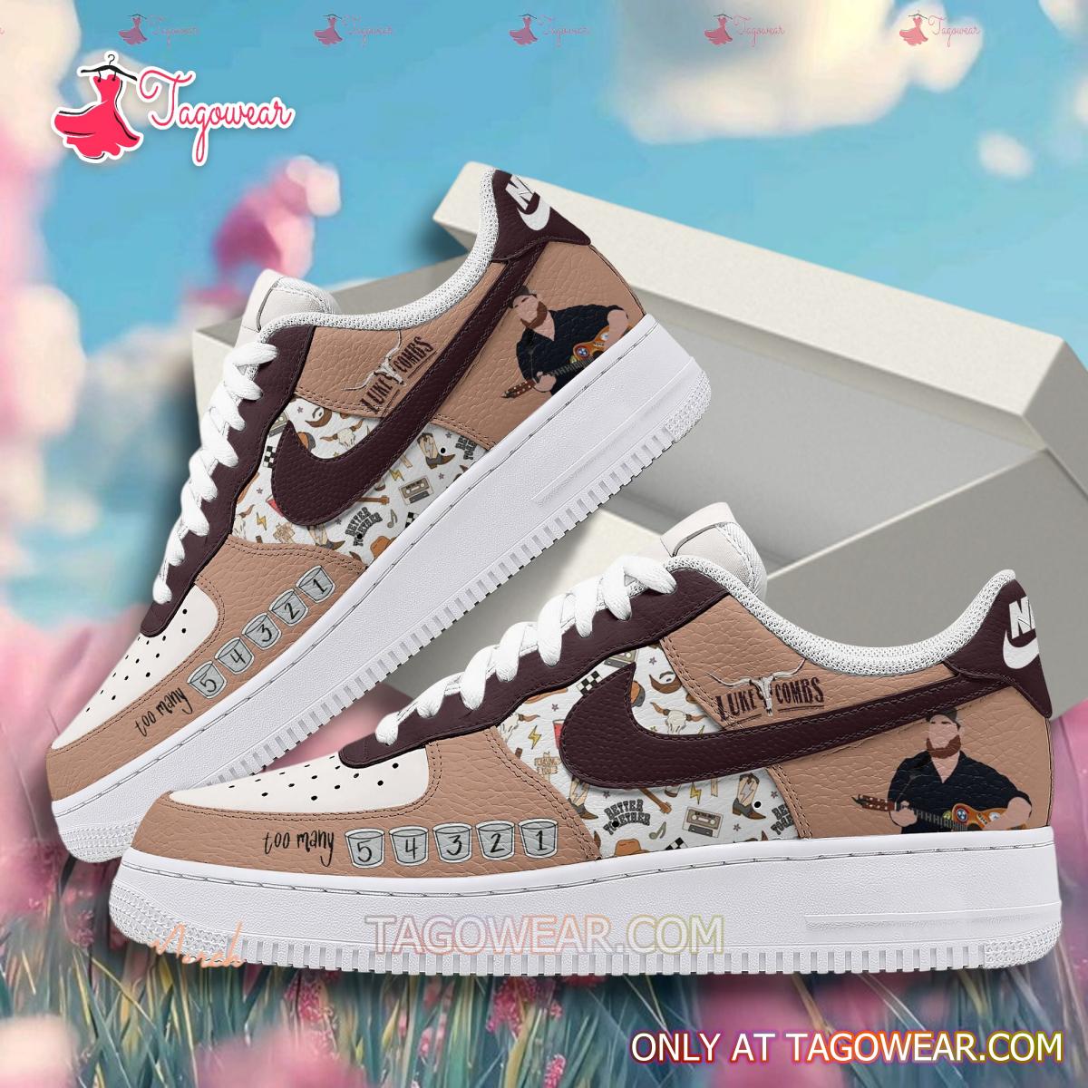 Ideafootwear Luke Combs Air Low-Top Sneakers Shoes For Men And Women 2