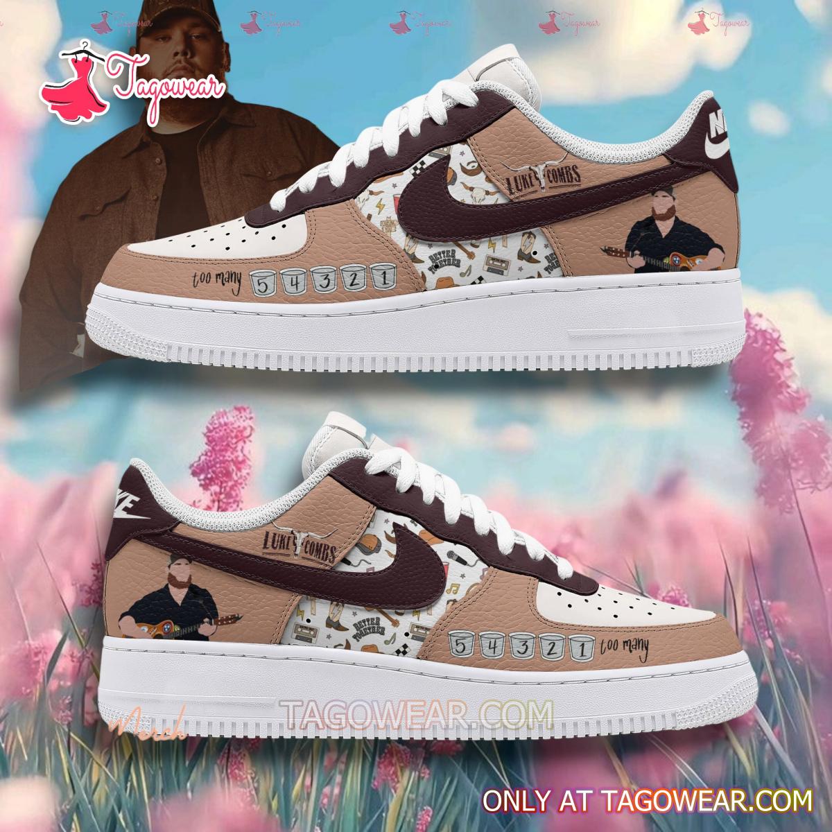 Ideafootwear Luke Combs Air Low-Top Sneakers Shoes For Men And Women 1