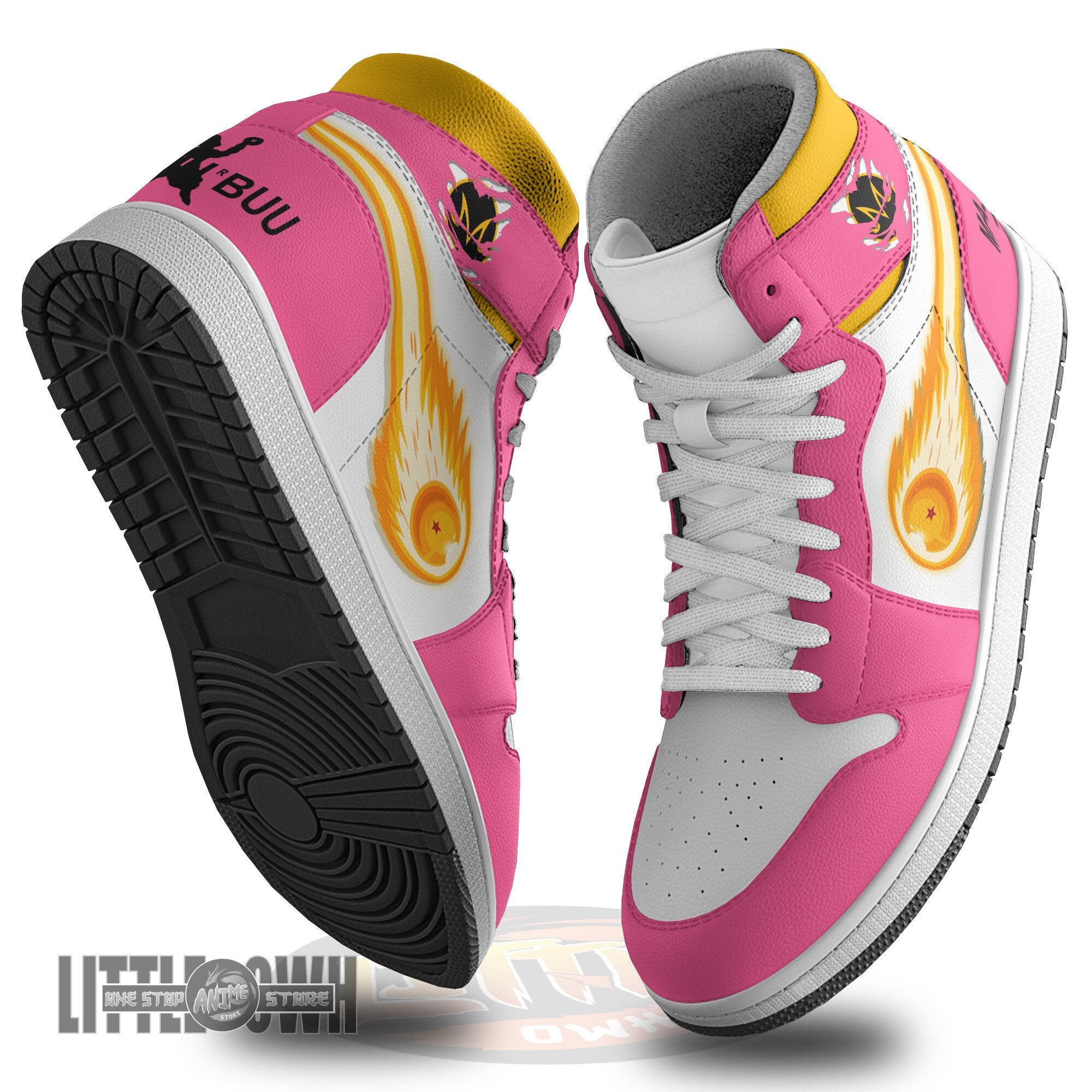 Ideafootwear Majin Buu AJ1 High Sneakers Shoes For Men And Women