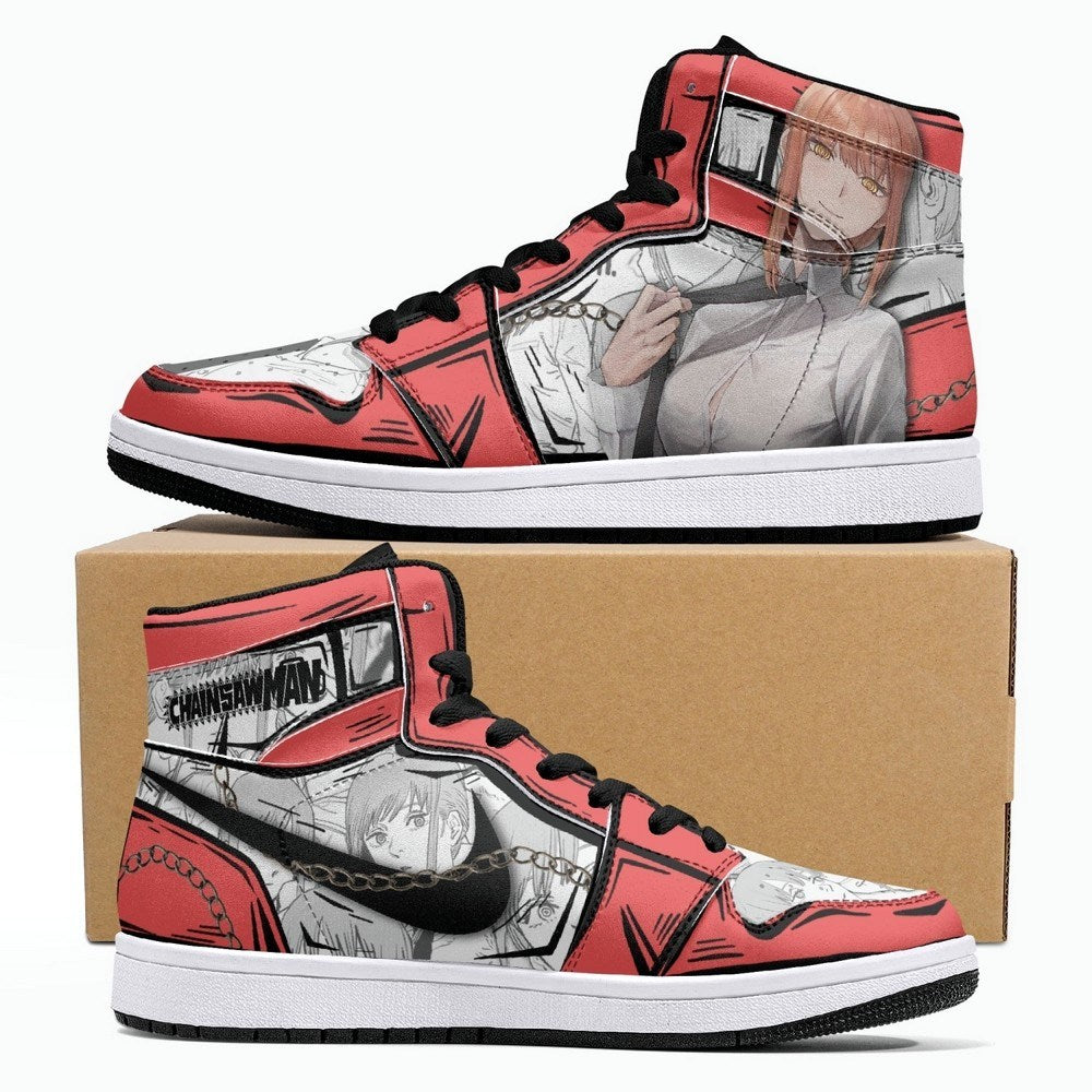 Ideafootwear Makima Chainsaw Man AJ1 High Sneakers Shoes For Men And Women