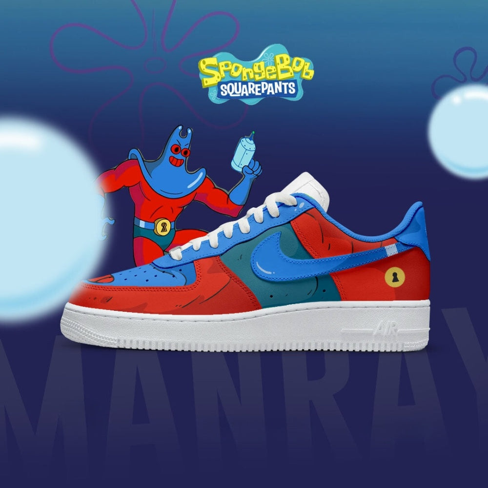 Ideafootwear Manray Spongebob Squarepants Air Low-Top Sneakers Shoes For Men And Women 1