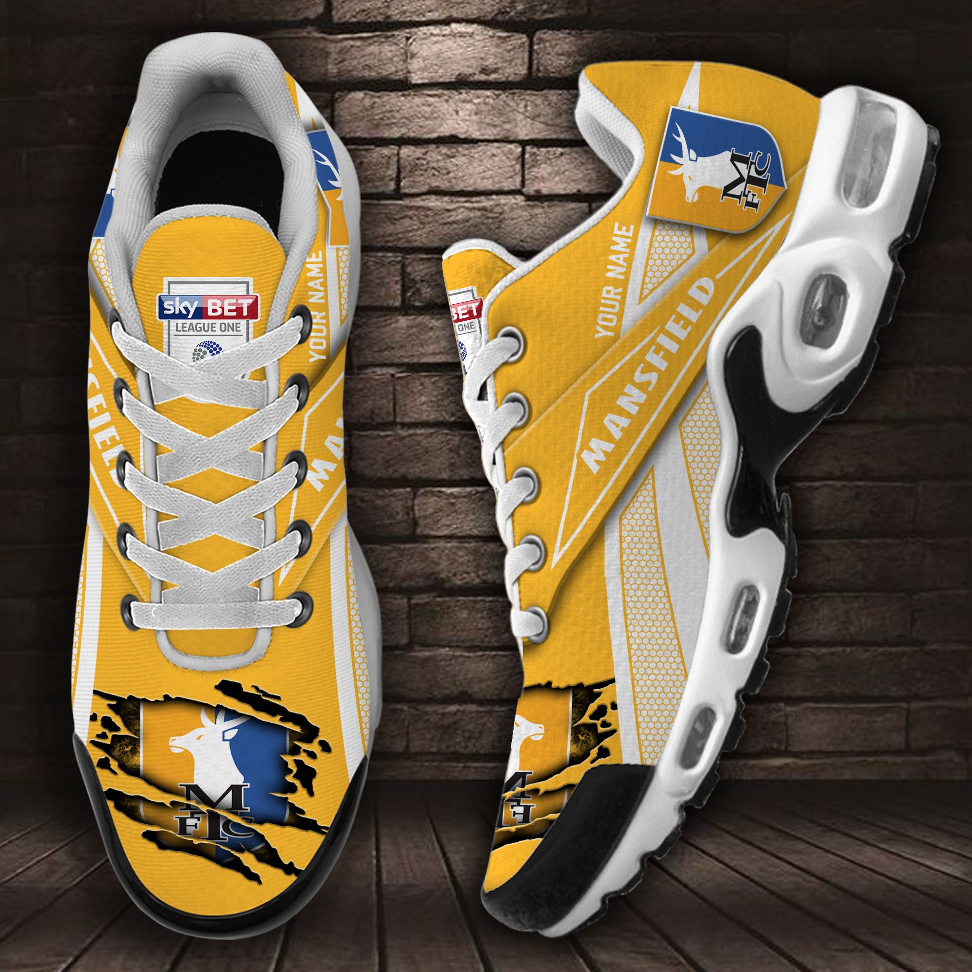 Ideafootwear Mansfield Town TN Shoes Sneakers For Men And Women