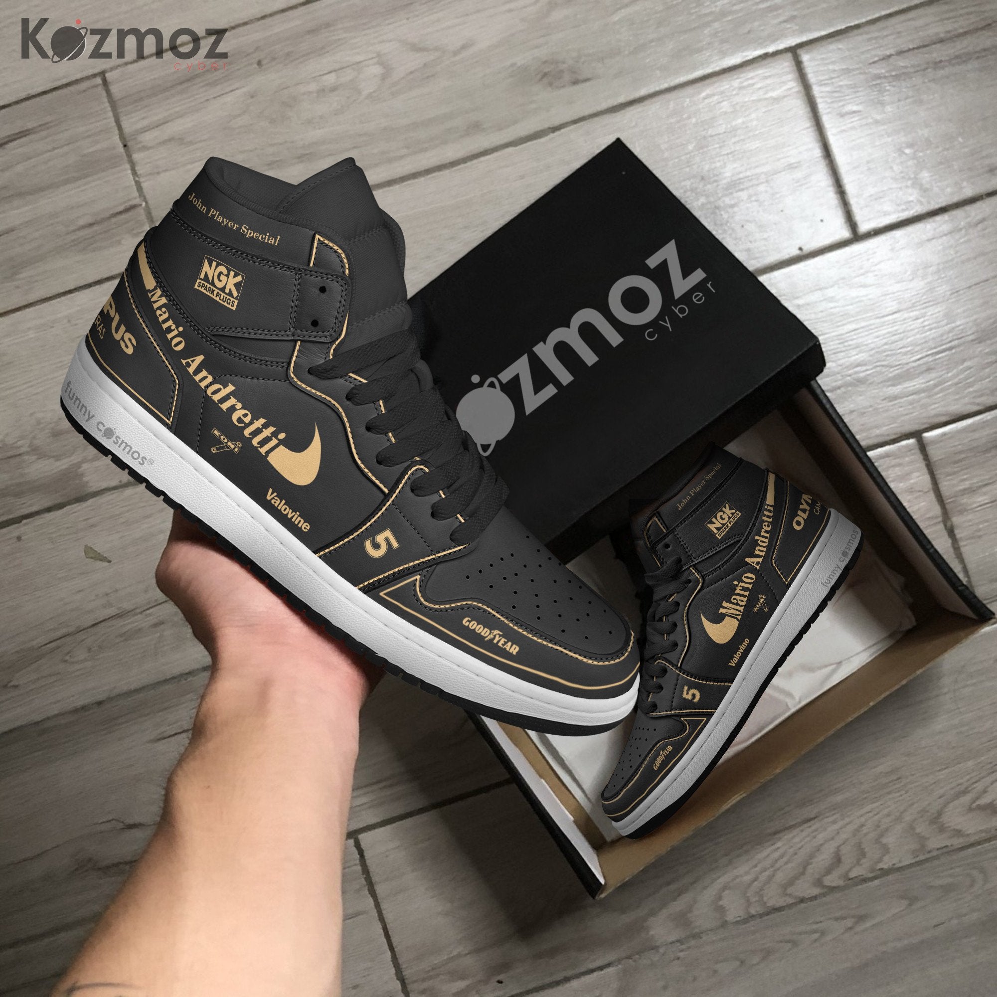 Ideafootwear Mario Andretti AJ1 High Sneakers Shoes For Men And Women