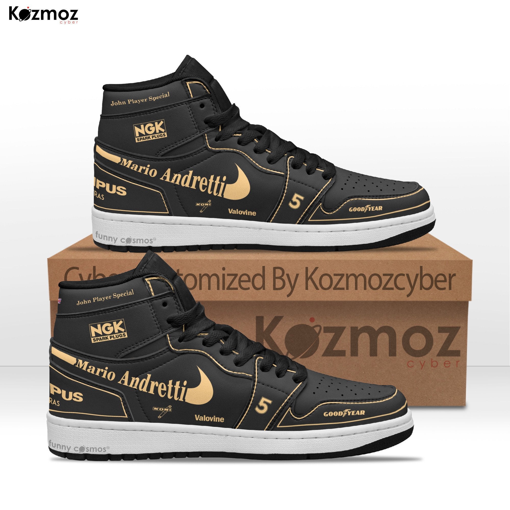 Ideafootwear Mario Andretti AJ1 High Sneakers Shoes For Men And Women