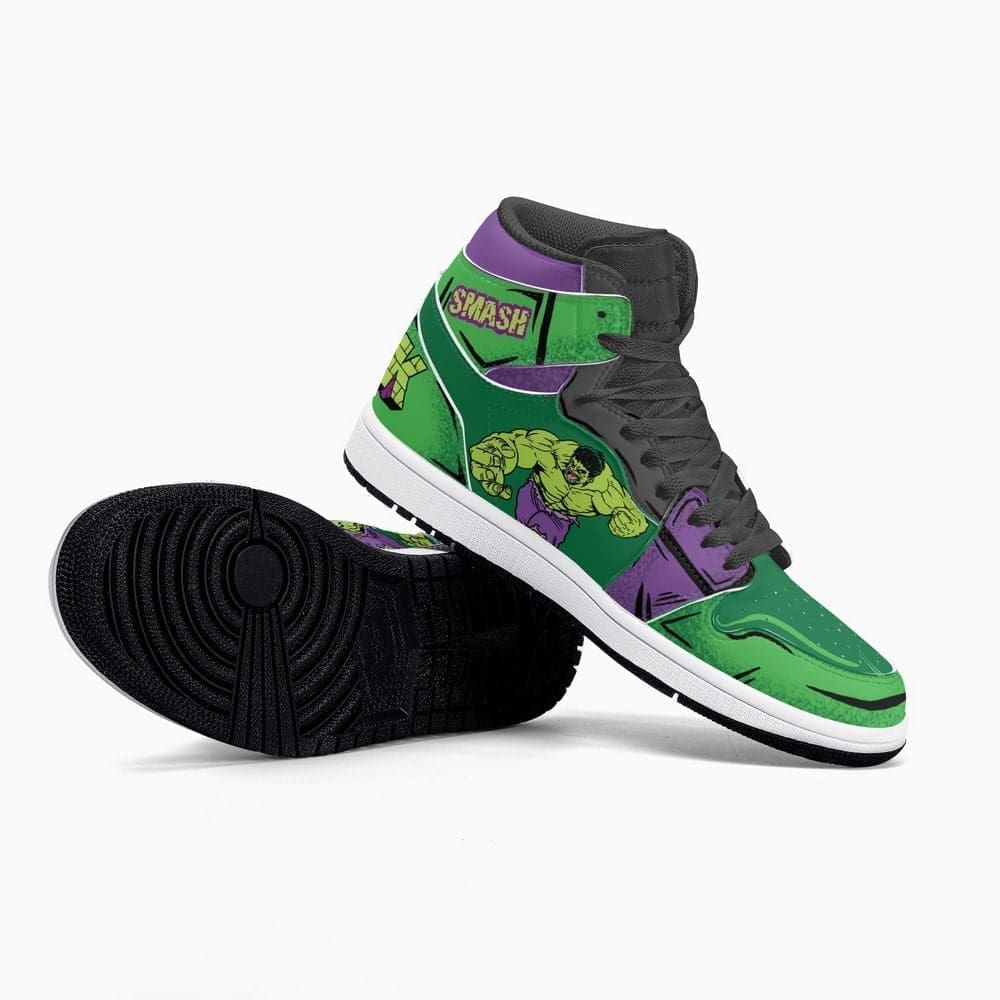 Ideafootwear Marvel Hulk AJ1 High Sneakers Shoes For Men And Women