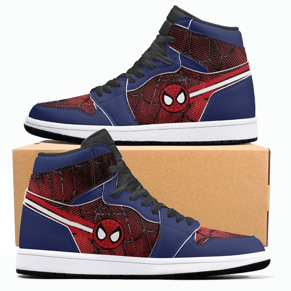 Ideafootwear Marvel Spiderman AJ1 High Sneakers Shoes For Men And Women