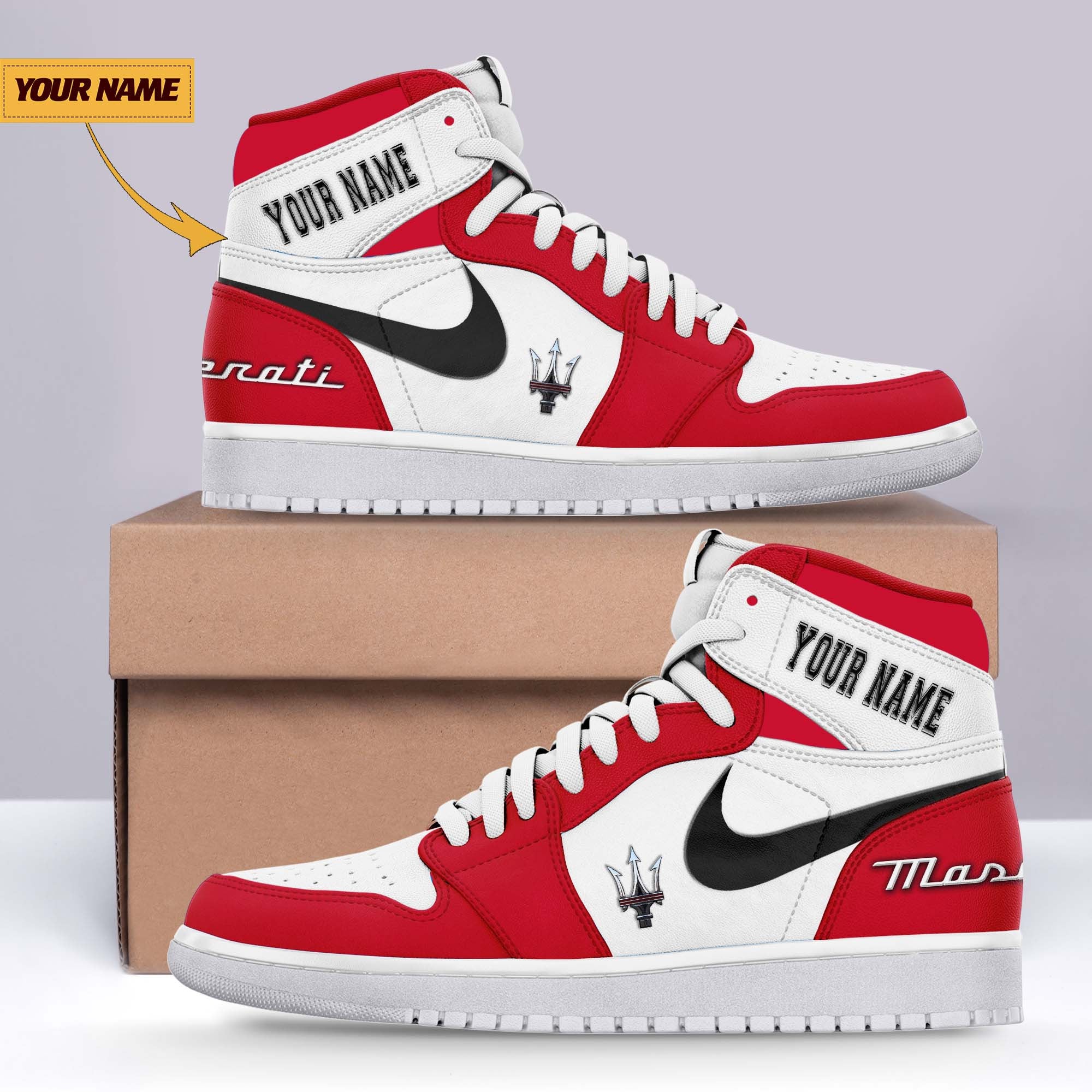 Ideafootwear Maserati AJ1 High Sneakers Shoes For Men And Women