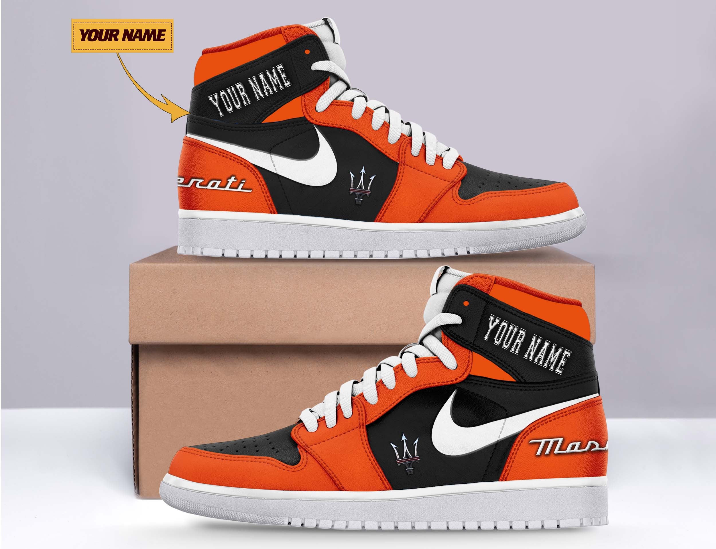 Ideafootwear Maserati AJ1 High Sneakers Shoes For Men And Women