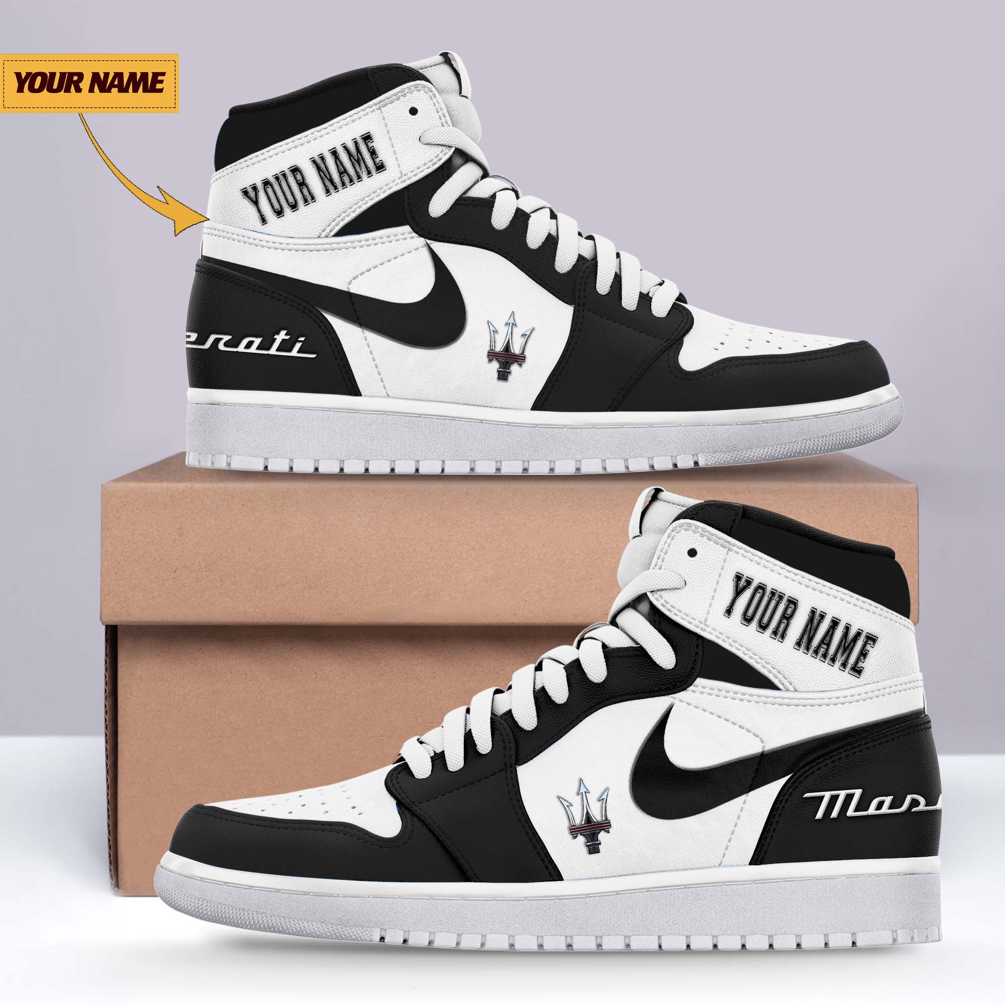Ideafootwear Maserati AJ1 High Sneakers Shoes For Men And Women