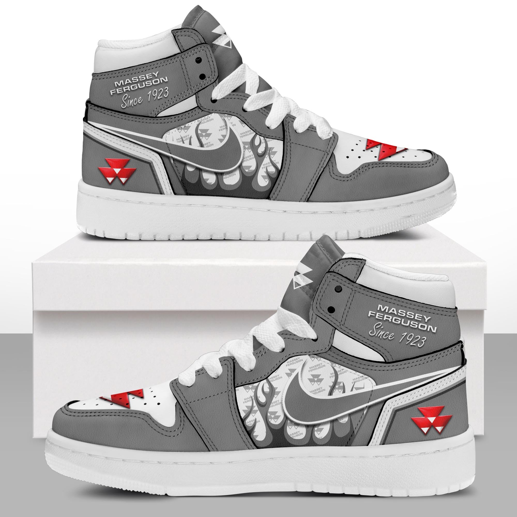 Ideafootwear Massey Ferguson AJ1 High Sneakers Shoes For Men And Women