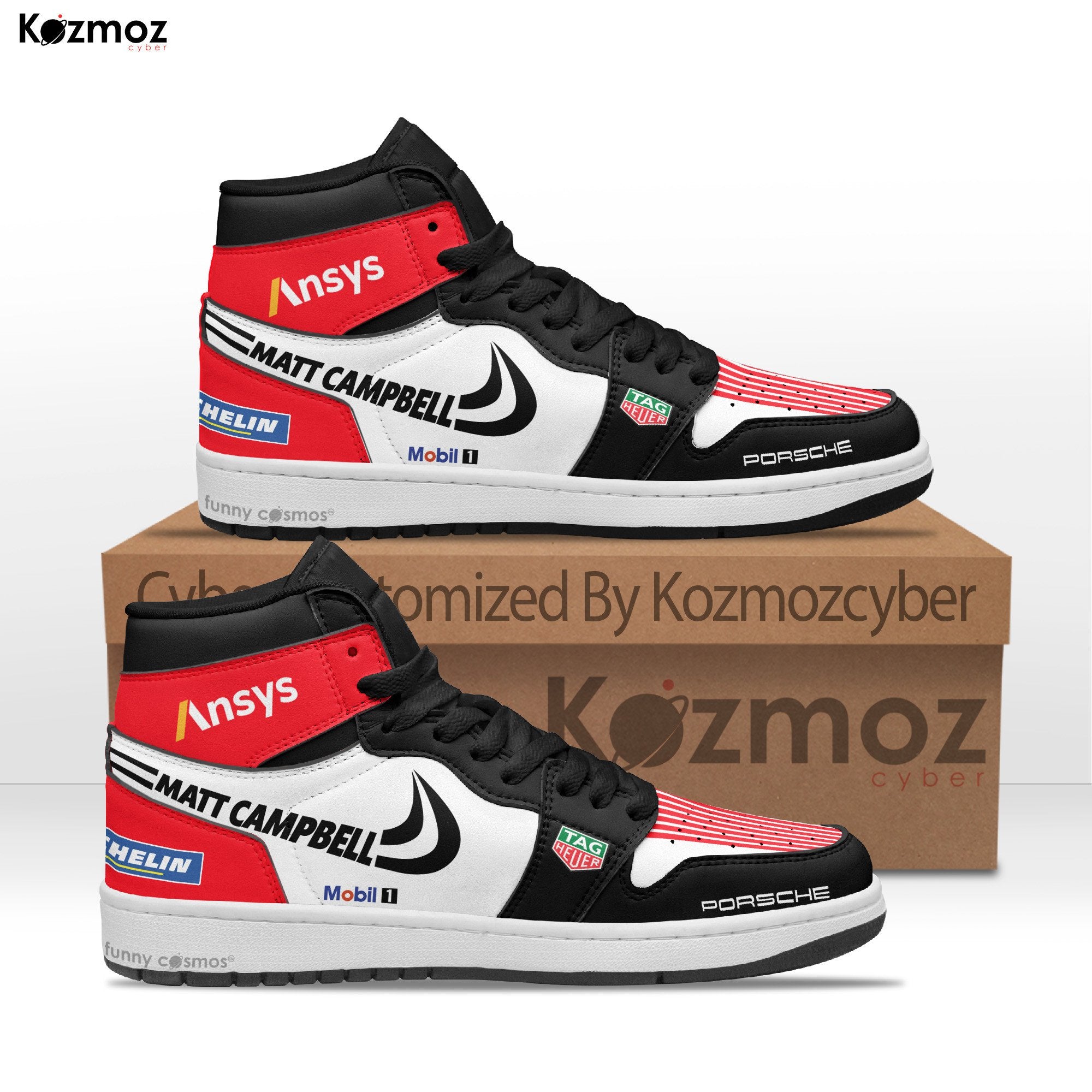 Ideafootwear Matt Campbell Porsh AJ1 High Sneakers Shoes For Men And Women