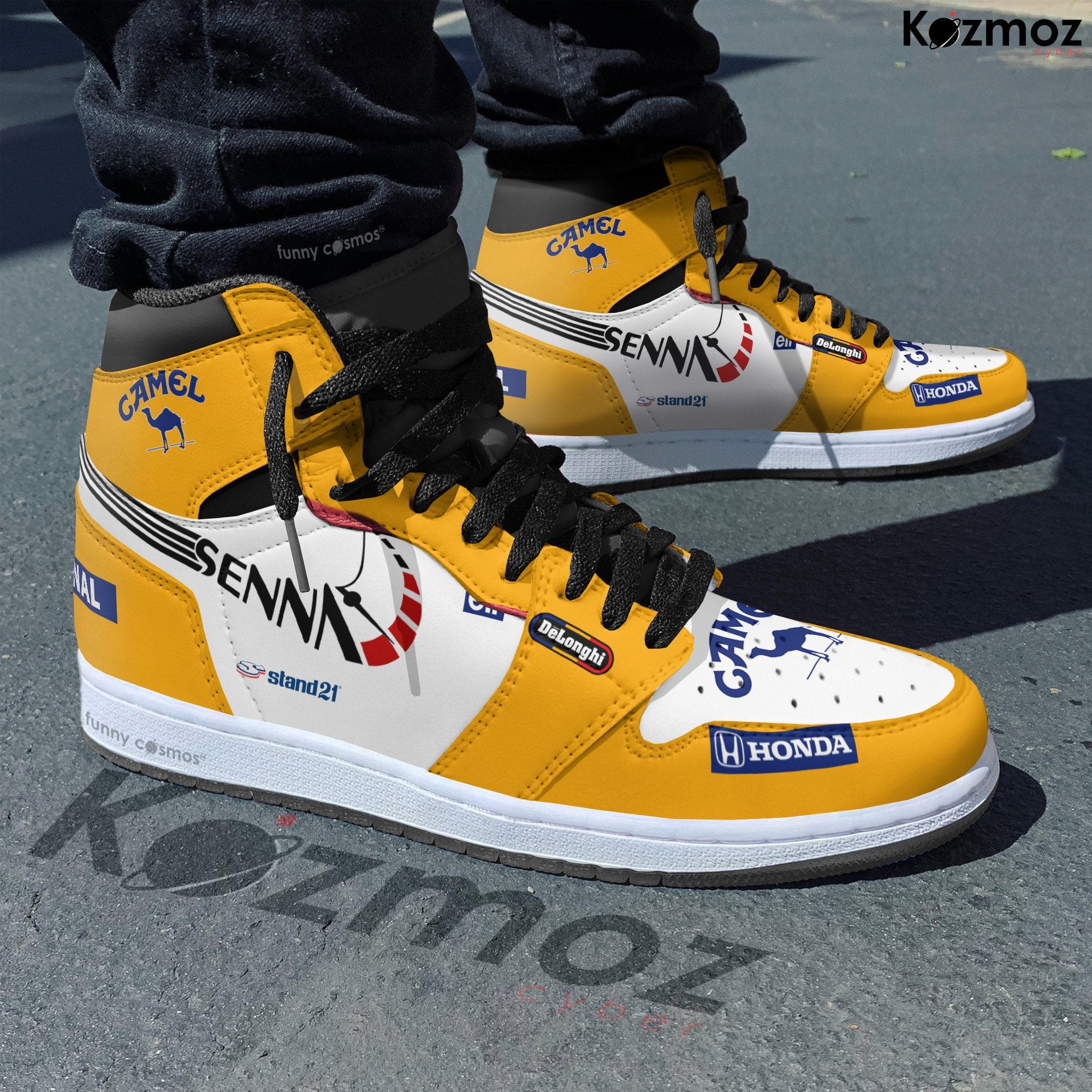 Ideafootwear McLaren AJ1 High Sneakers Shoes For Men And Women