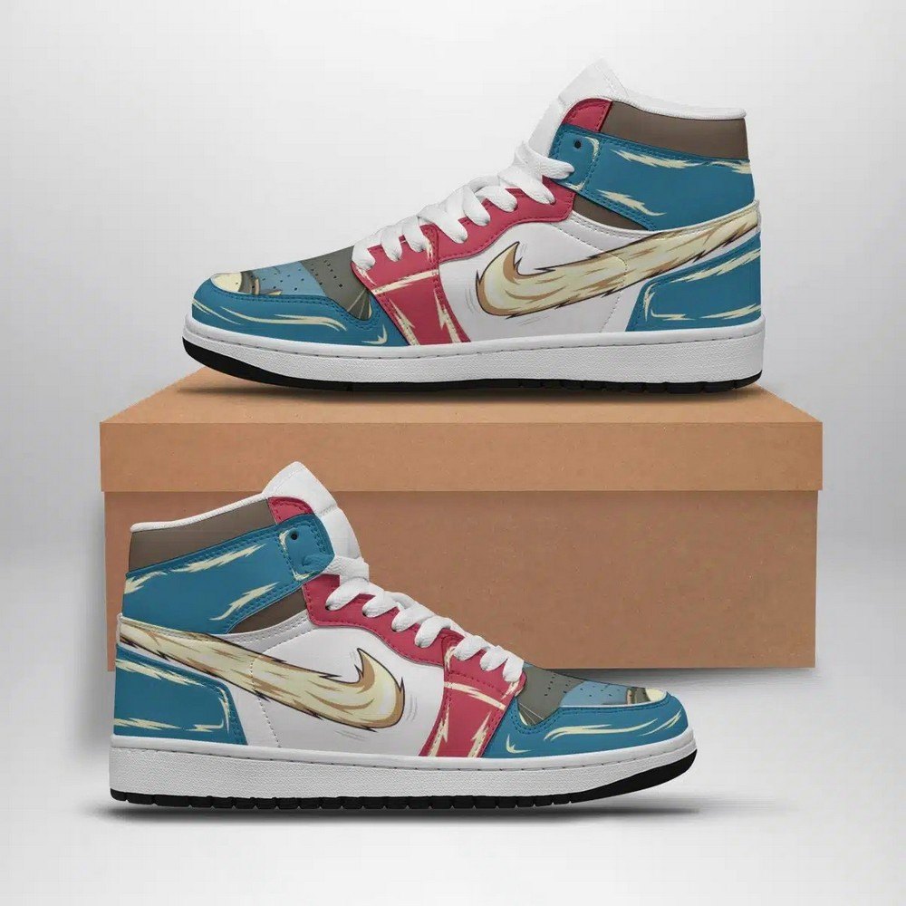 Ideafootwear Mega Lucario Pokemon AJ1 High Sneakers Shoes For Men And Women