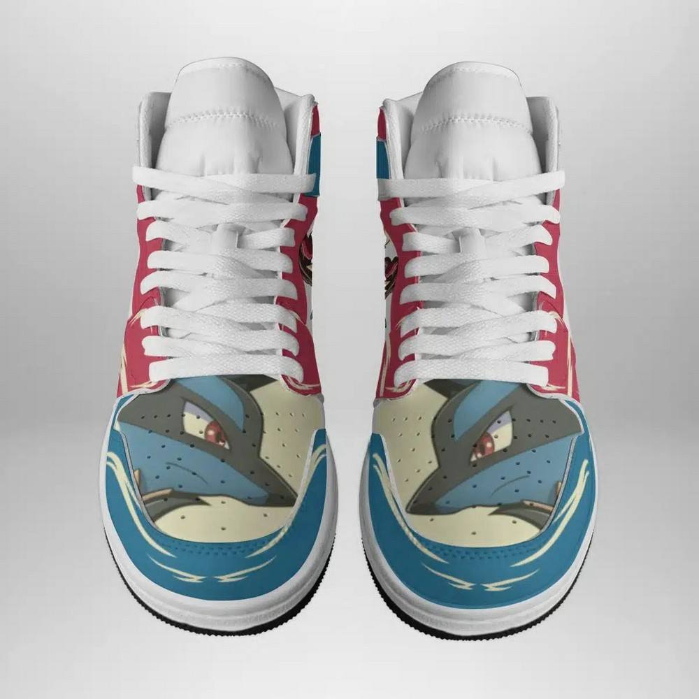 Ideafootwear Mega Lucario Pokemon AJ1 High Sneakers Shoes For Men And Women