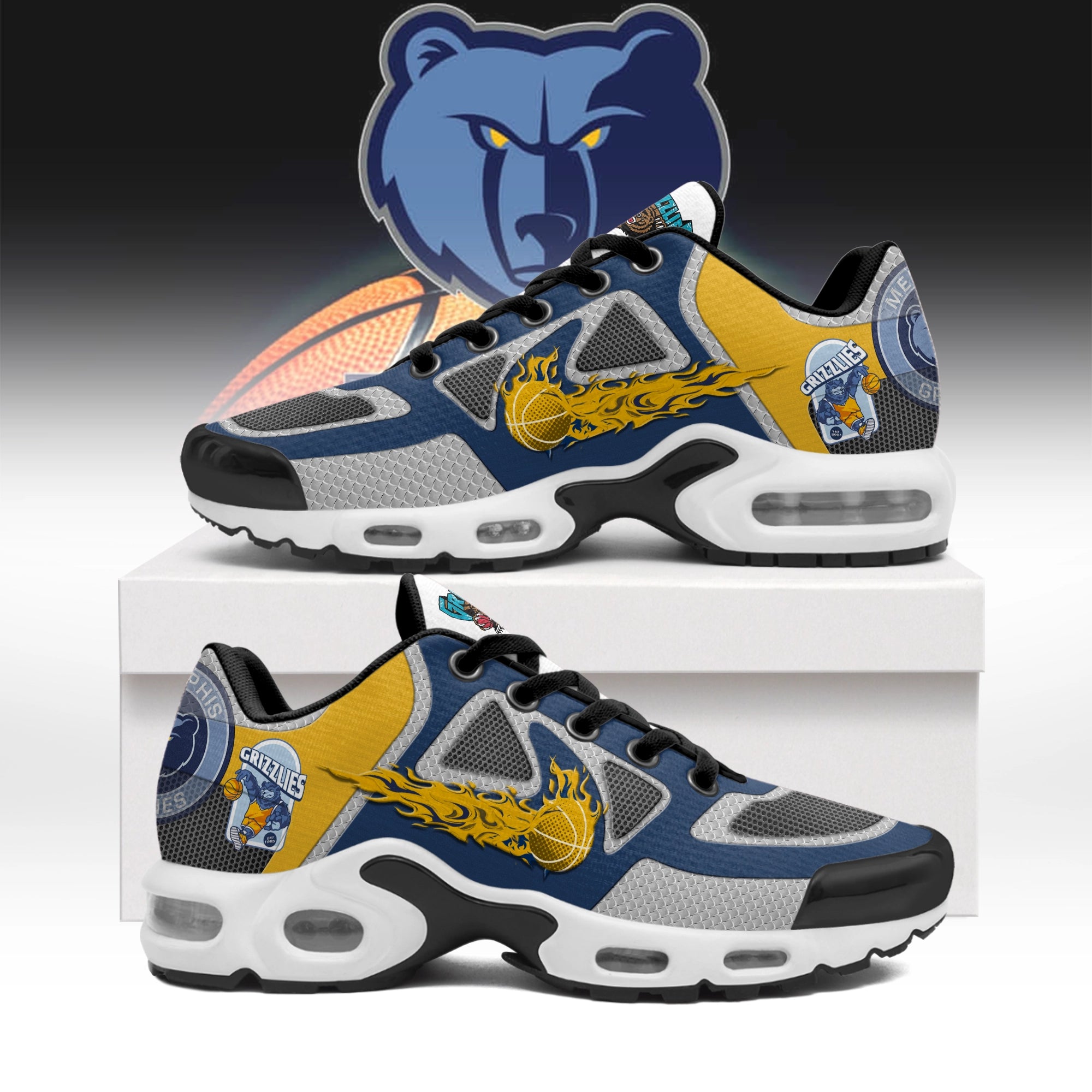Ideafootwear Memphis Grizzlies TN Shoes Sneakers For Men And Women