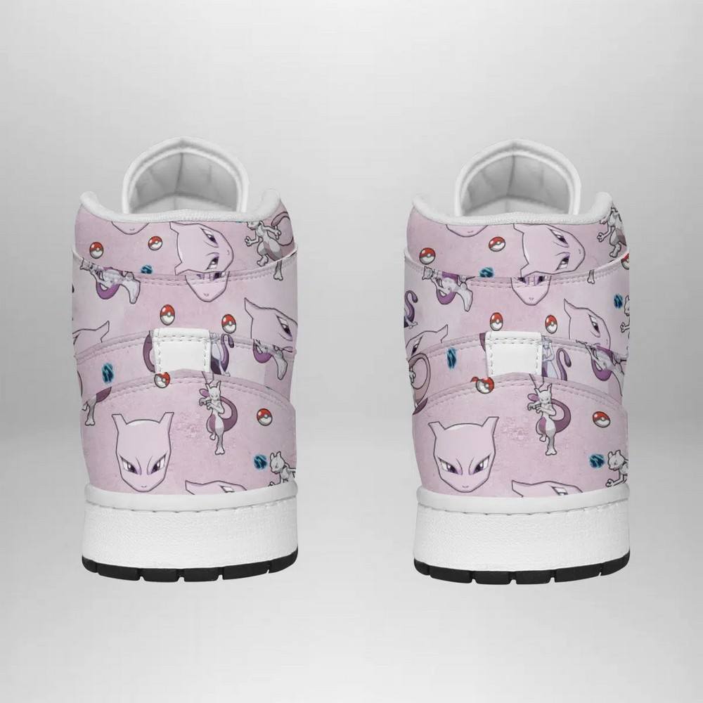 Ideafootwear Mewtwo Pattern Pokemon AJ1 High Sneakers Shoes For Men And Women