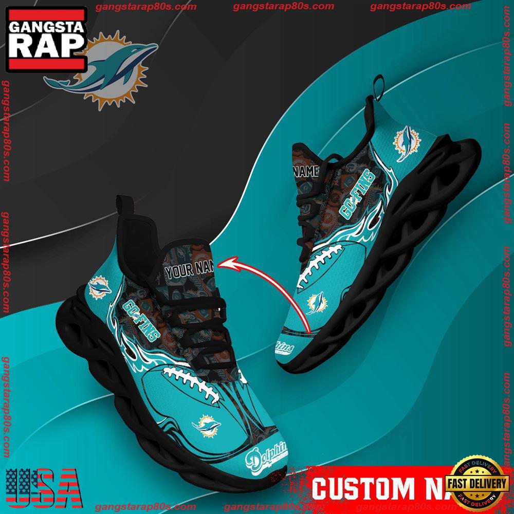 Ideafootwear Miami Dolphins Max Soul Shoes Sneakers For Men And Women