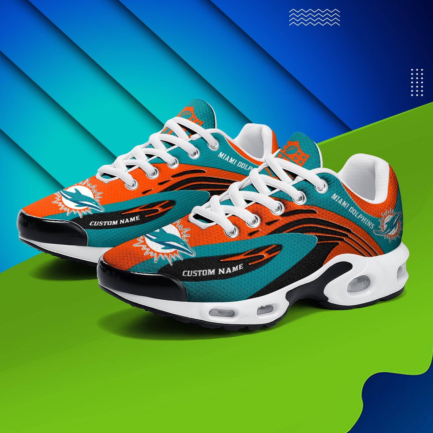 Ideafootwear Miami Dolphins TN Shoes Sneakers For Men And Women