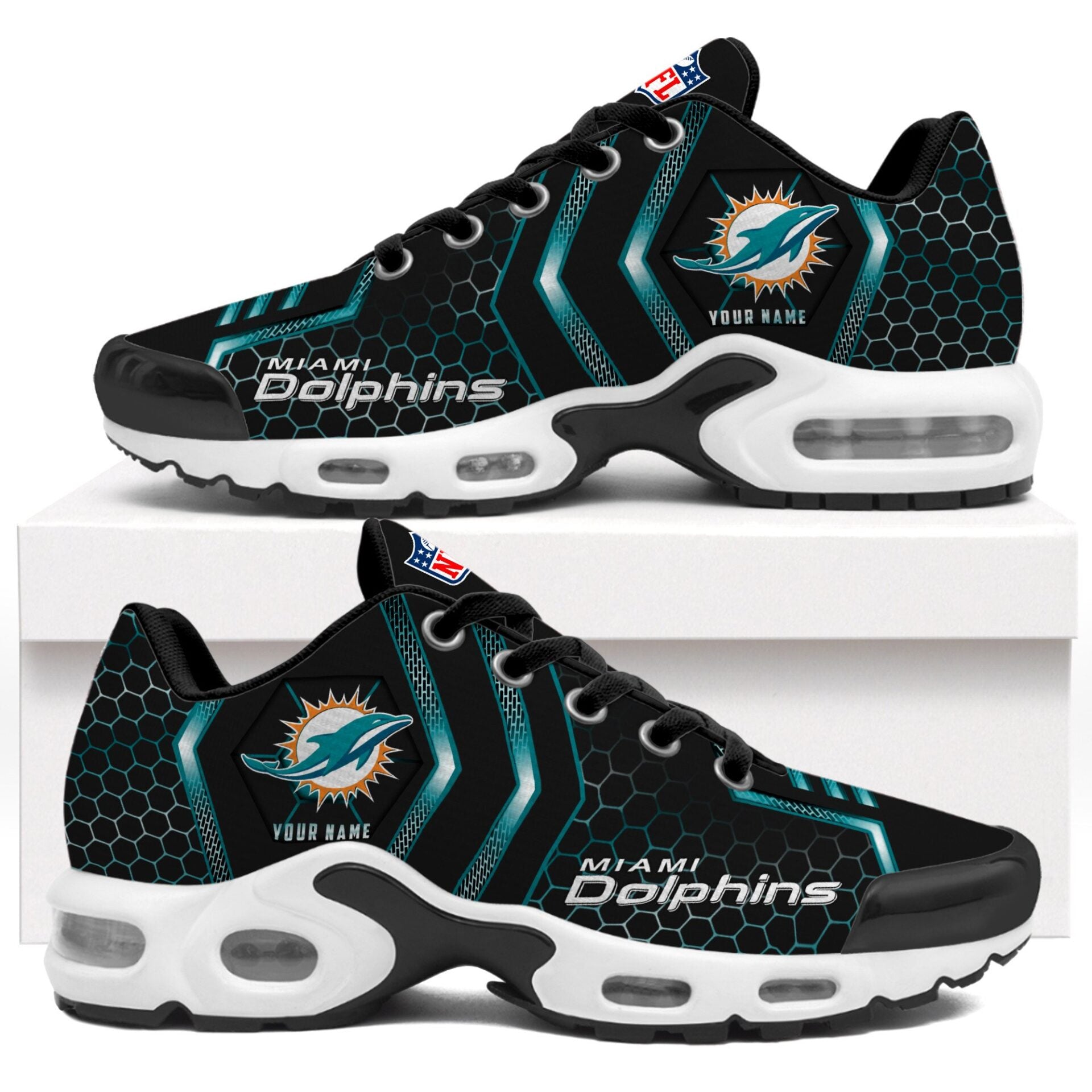 Ideafootwear Miami Dolphins TN Shoes Sneakers For Men And Women