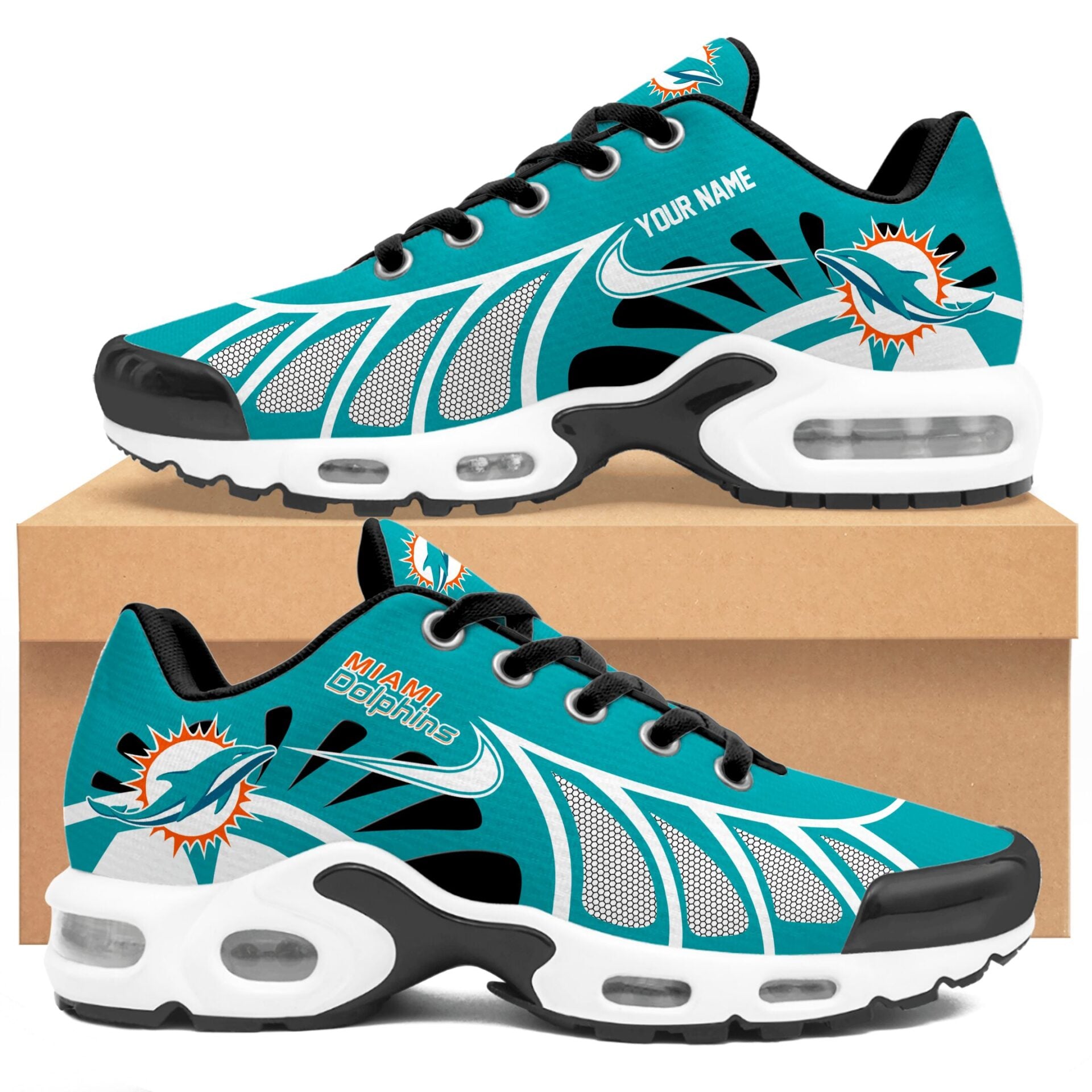 Ideafootwear Miami Dolphins TN Shoes Sneakers For Men And Women