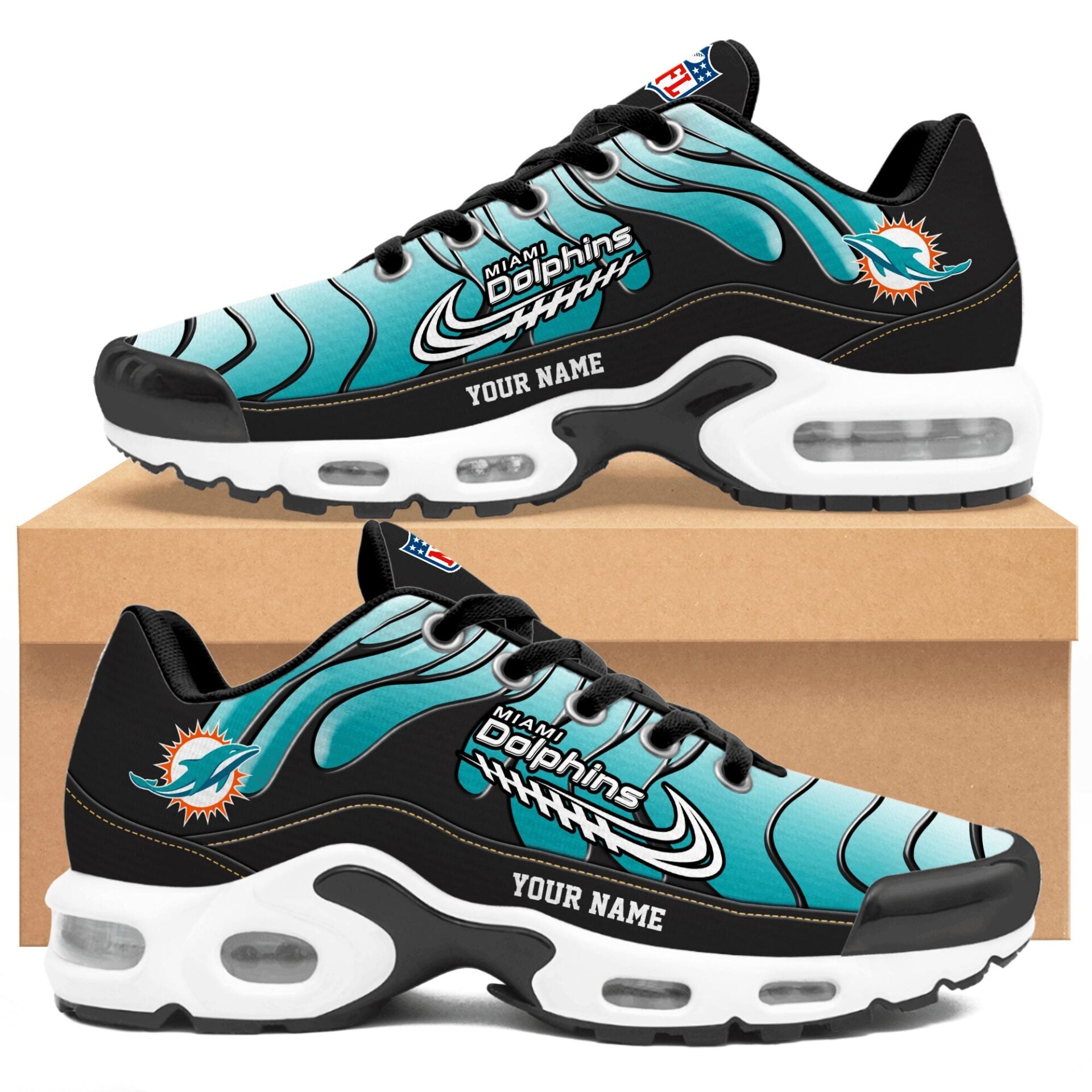 Ideafootwear Miami Dolphins TN Shoes Sneakers For Men And Women