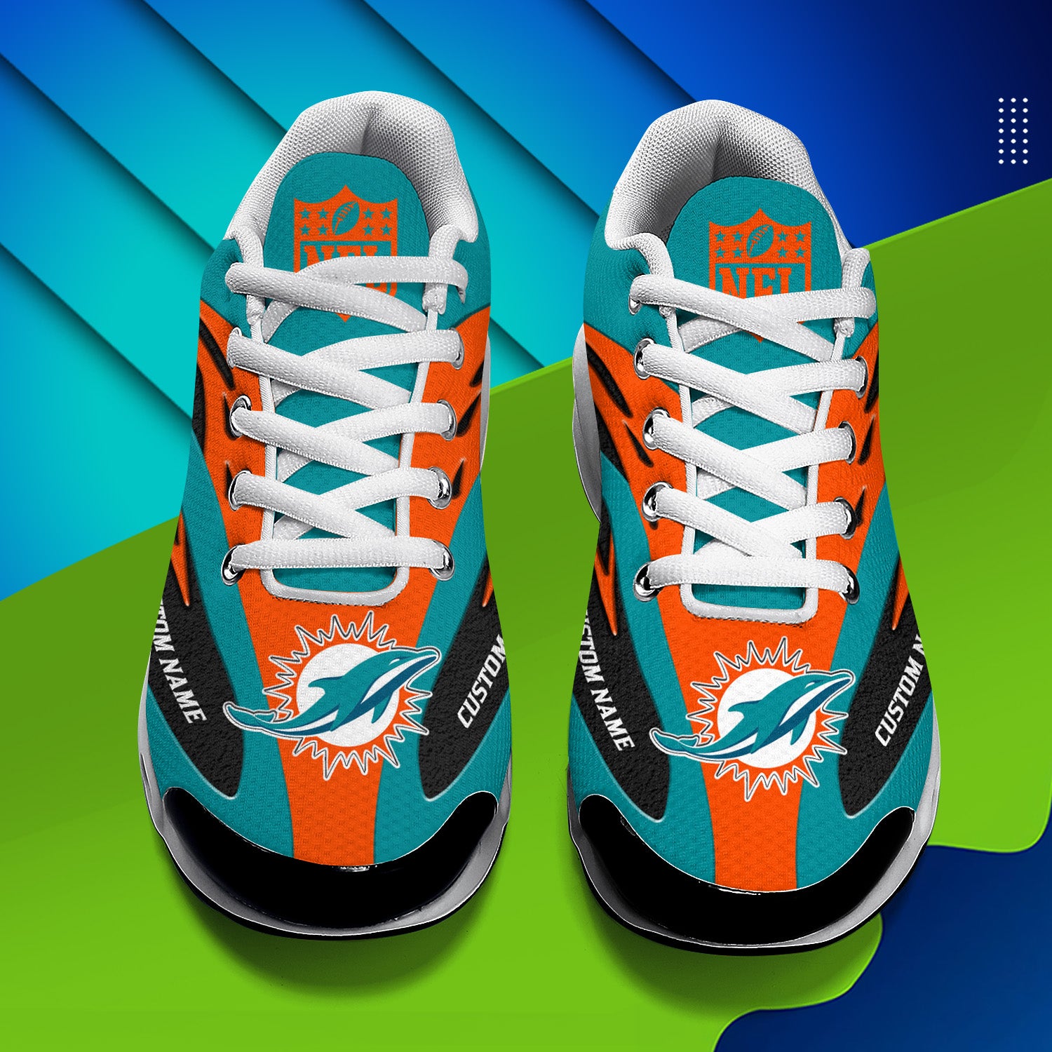 Ideafootwear Miami Dolphins TN Shoes Sneakers For Men And Women