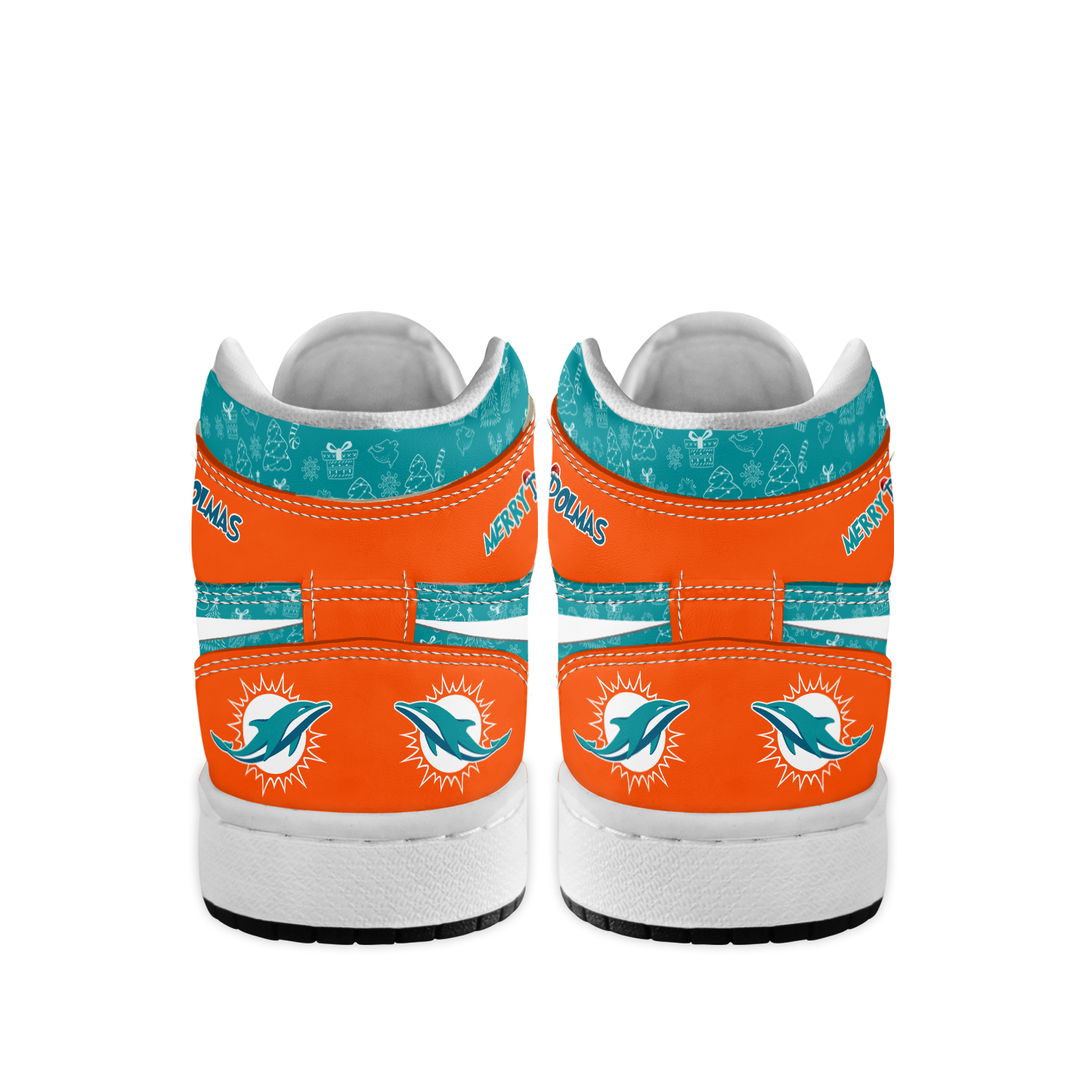 Ideafootwear Miami Dolphins x The Grinch x Christmas AJ1 High Sneakers Shoes For Men And Women