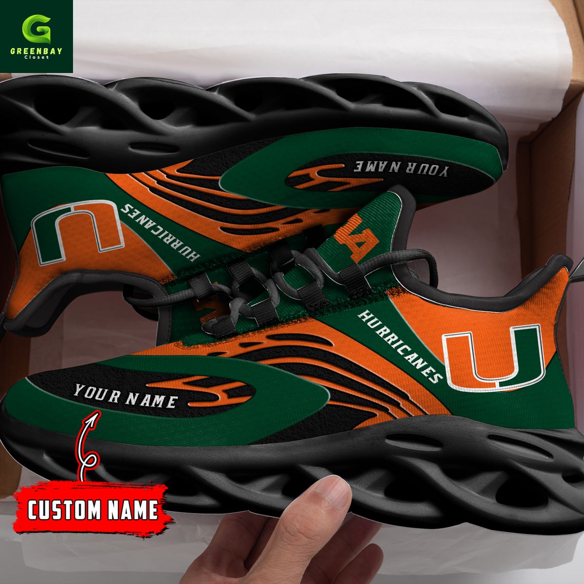 Ideafootwear Miami Hurricanes Max Soul Shoes Sneakers For Men And Women