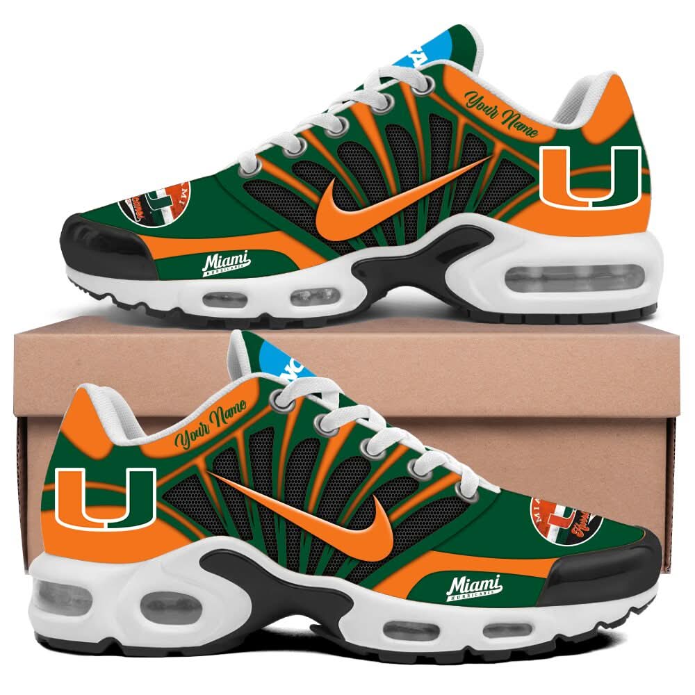 Ideafootwear Miami Hurricanes TN Shoes Sneakers For Men And Women