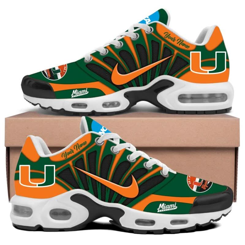 Ideafootwear Miami Hurricanes TN Shoes Sneakers For Men And Women