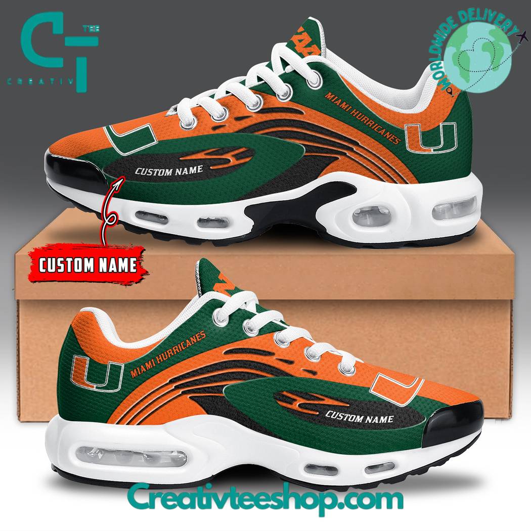 Ideafootwear Miami Hurricanes TN Shoes Sneakers For Men And Women