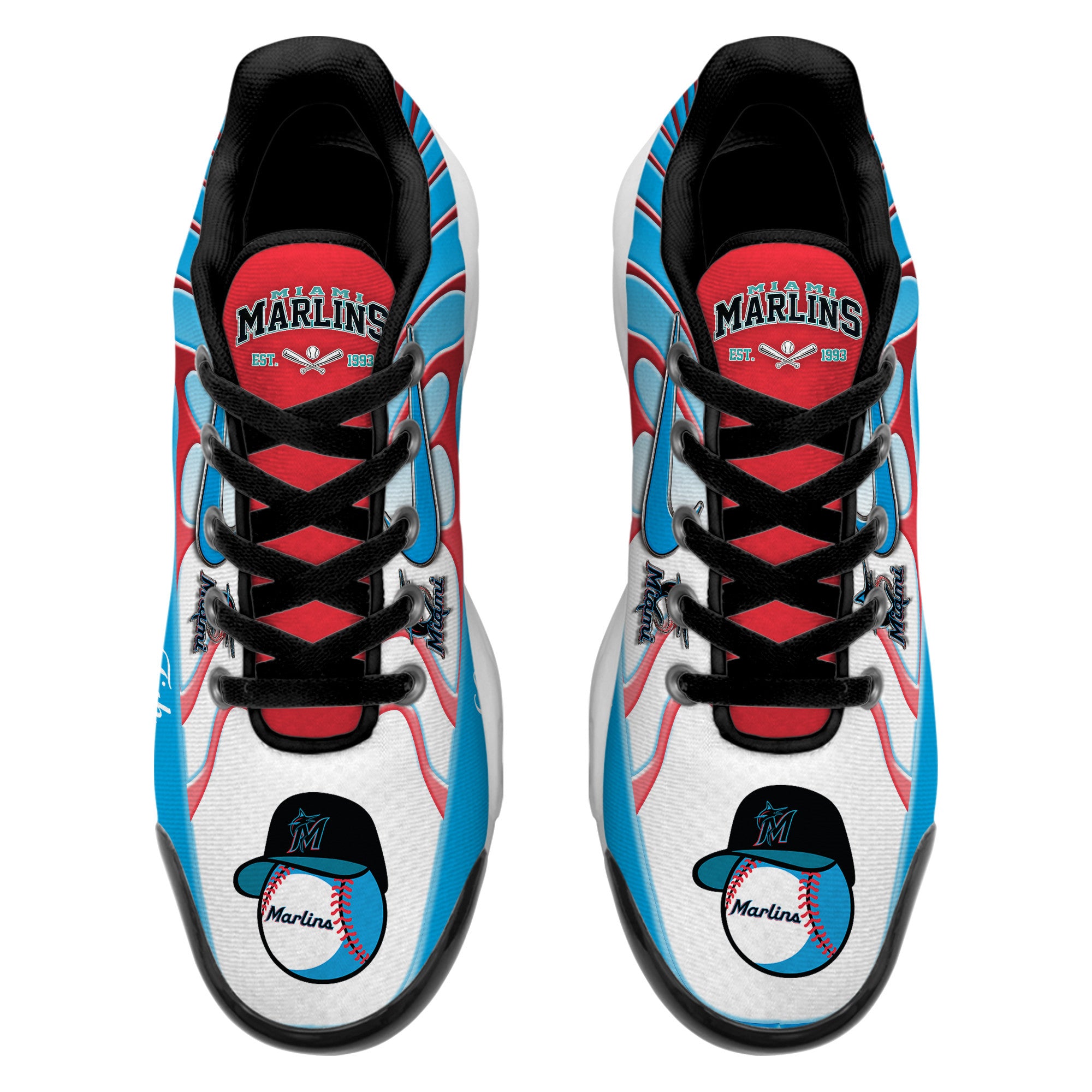 Ideafootwear Miami Marlins TN Shoes Sneakers For Men And Women