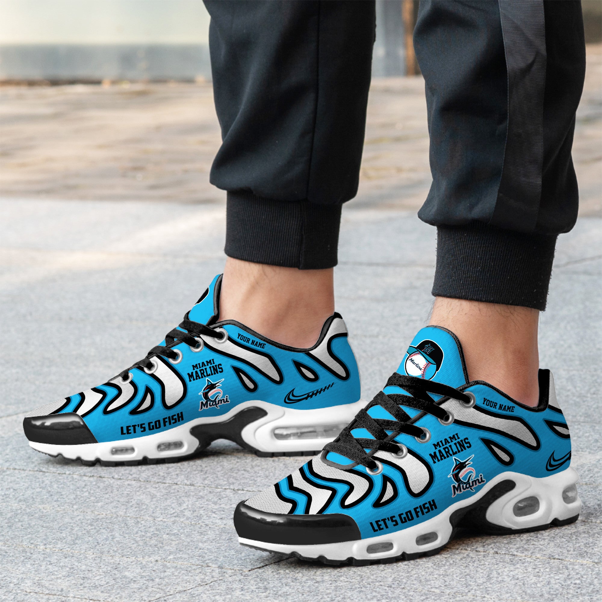 Ideafootwear Miami Marlins TN Shoes Sneakers For Men And Women