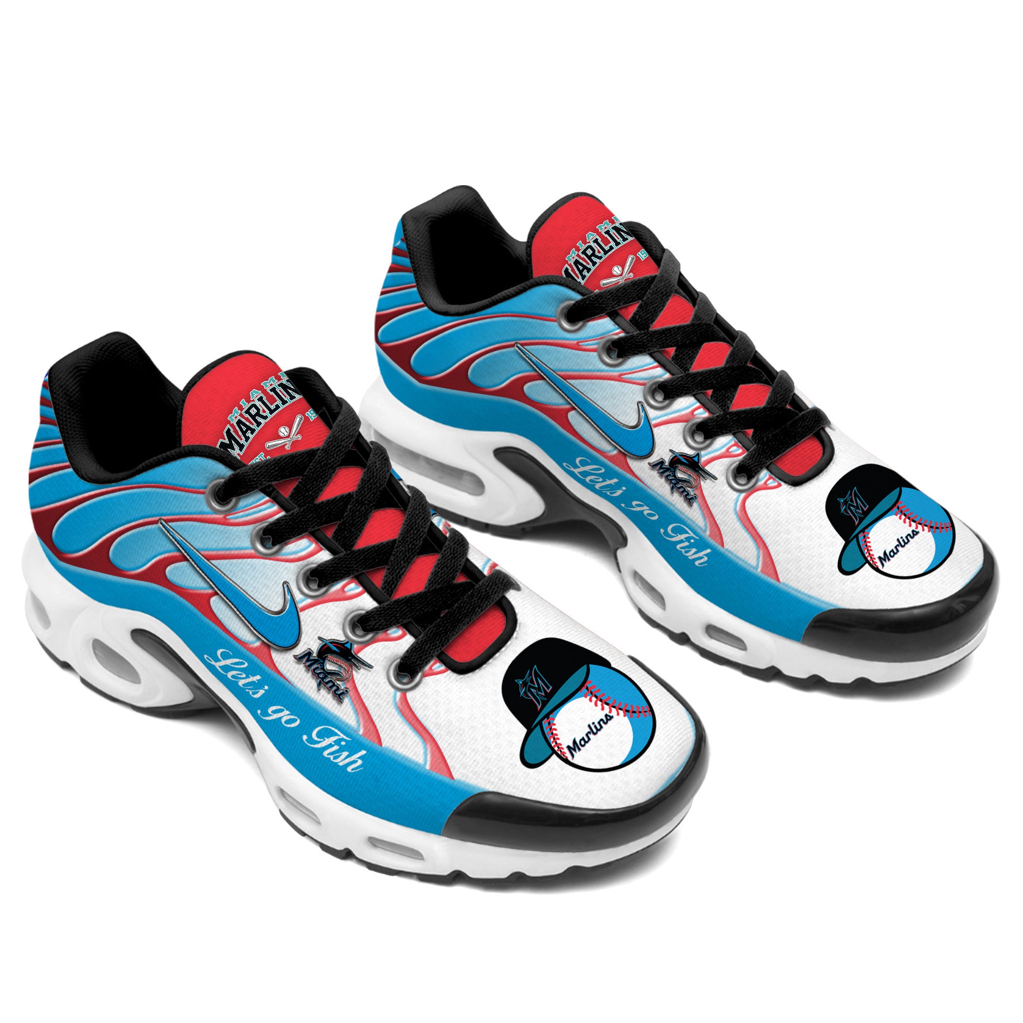 Ideafootwear Miami Marlins TN Shoes Sneakers For Men And Women