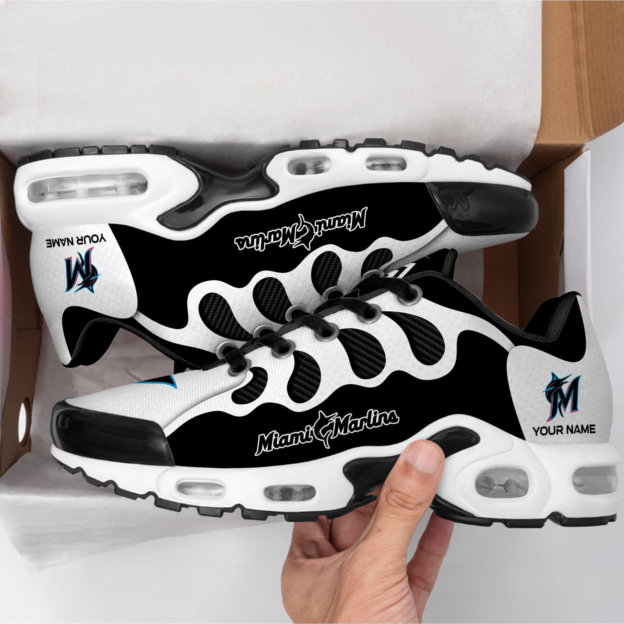 Ideafootwear Miami Marlins TN Shoes Sneakers For Men And Women