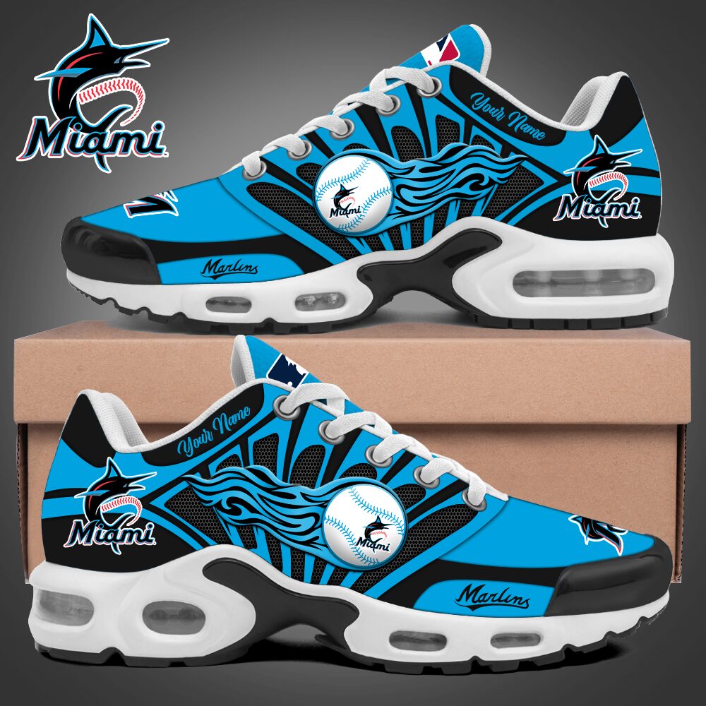 Ideafootwear Miami Marlins TN Shoes Sneakers For Men And Women