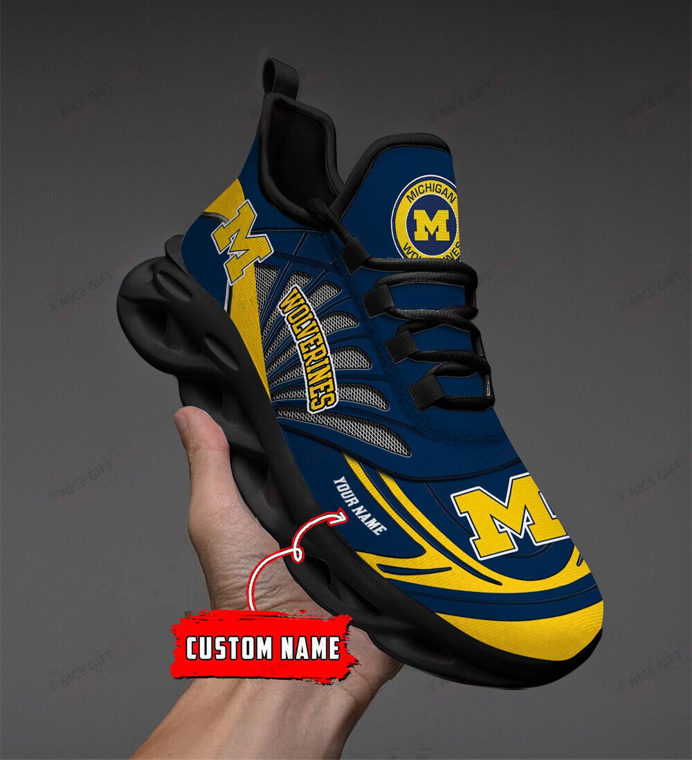 Ideafootwear Michigan Wolverines Max Soul Shoes Sneakers For Men And Women