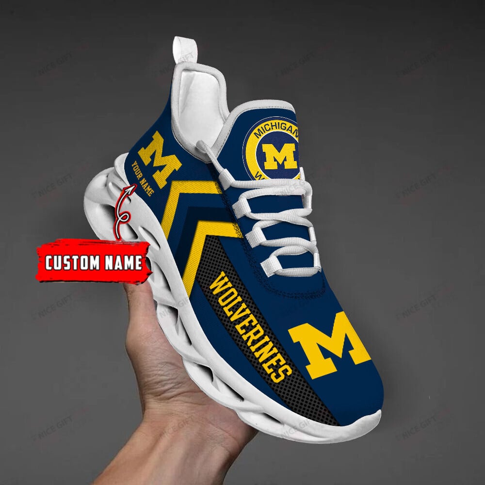 Ideafootwear Michigan Wolverines Max Soul Shoes Sneakers For Men And Women