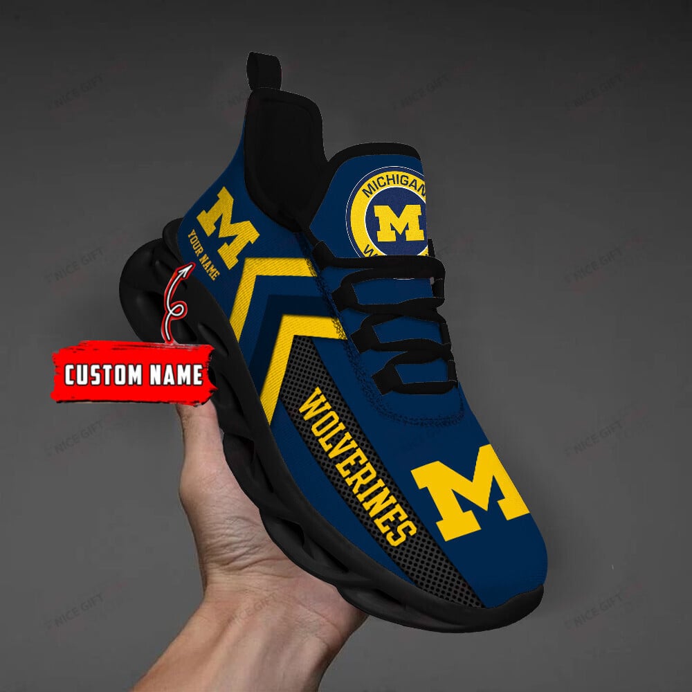 Ideafootwear Michigan Wolverines Max Soul Shoes Sneakers For Men And Women