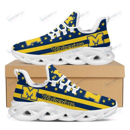 Ideafootwear Michigan Wolverines Max Soul Shoes Sneakers For Men And Women