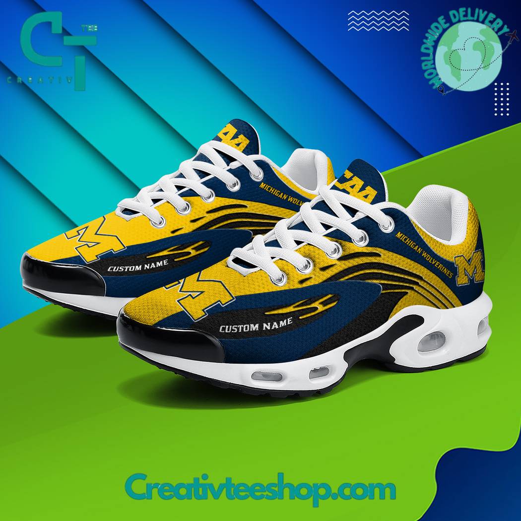 Ideafootwear Michigan Wolverines TN Shoes Sneakers For Men And Women