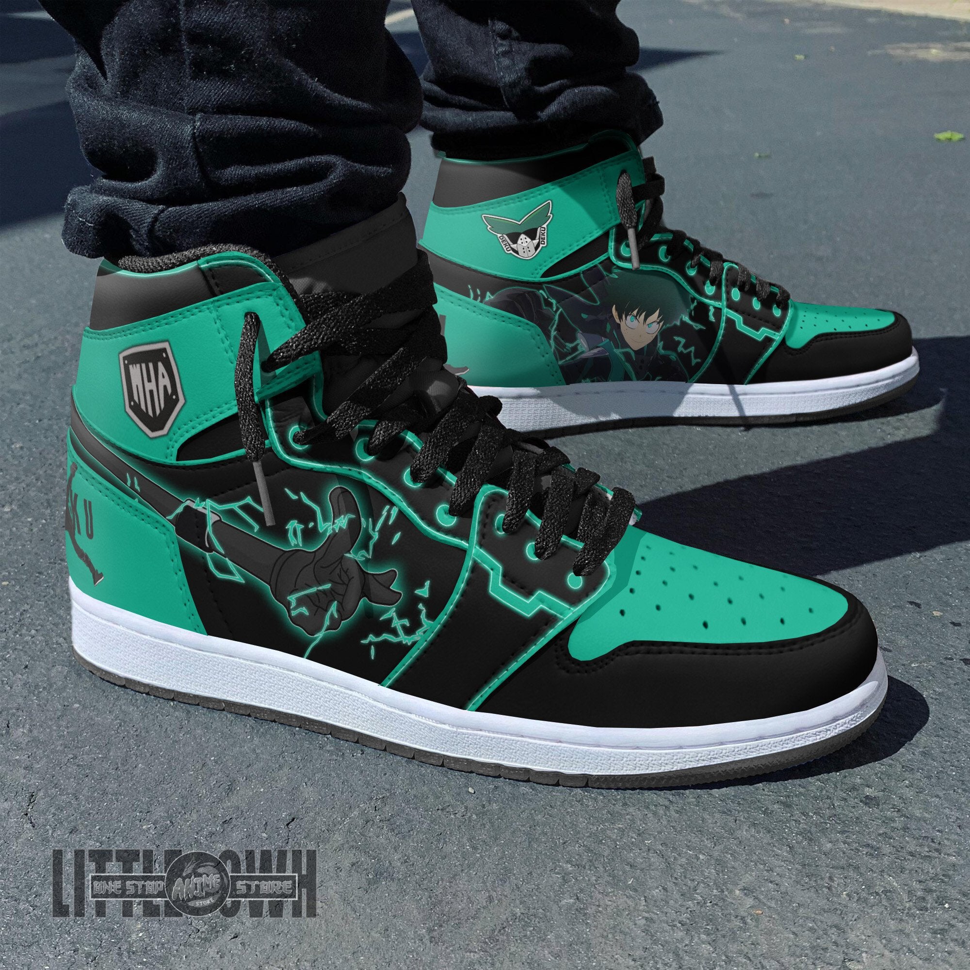 Ideafootwear Midoriya AJ1 High Sneakers Shoes For Men And Women